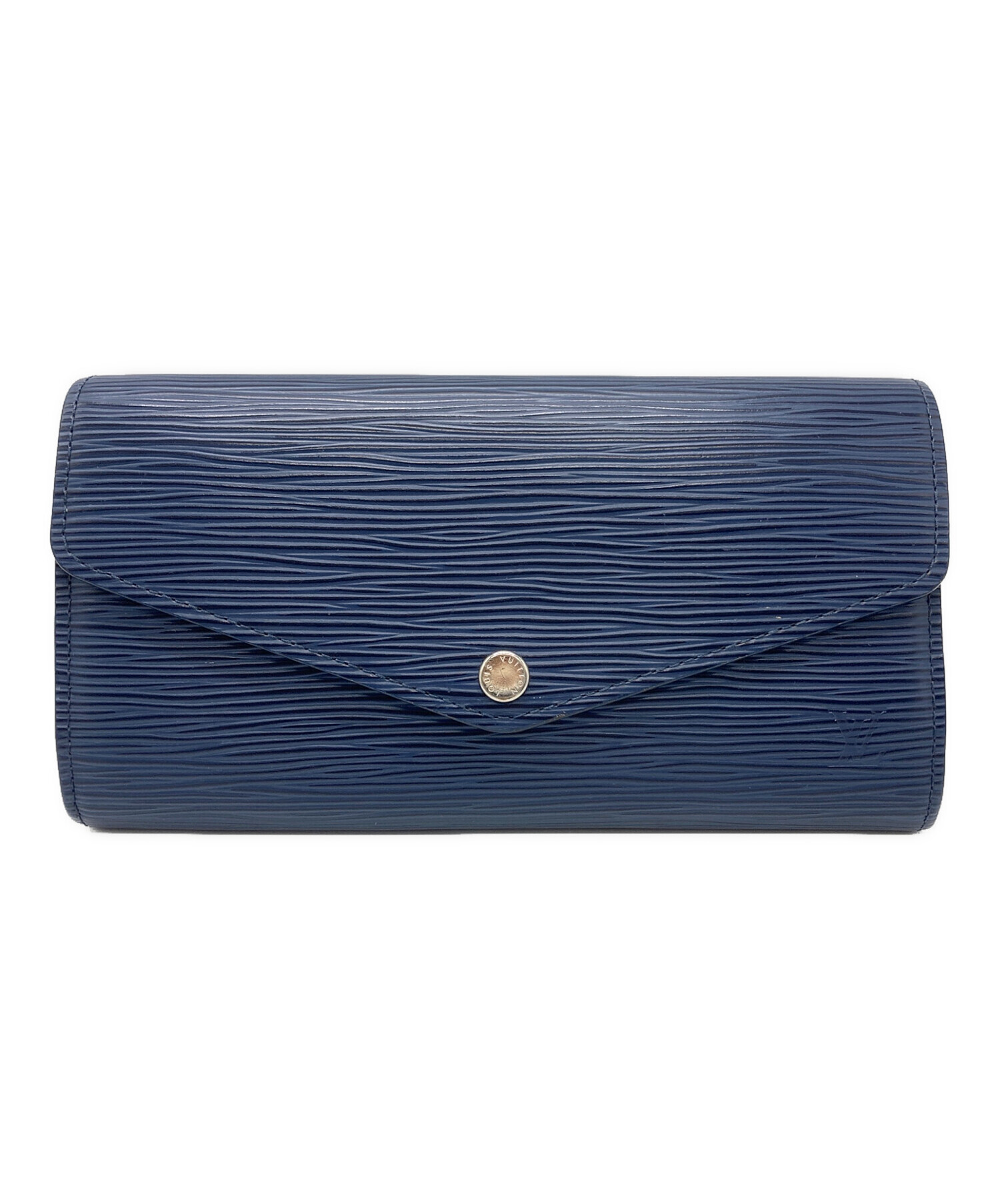 LOUIS VUITTON ネイビー 長財布 中古・古着通販】LOUIS VUITTON (ルイ ヴィトン) 長財布 ネイビー