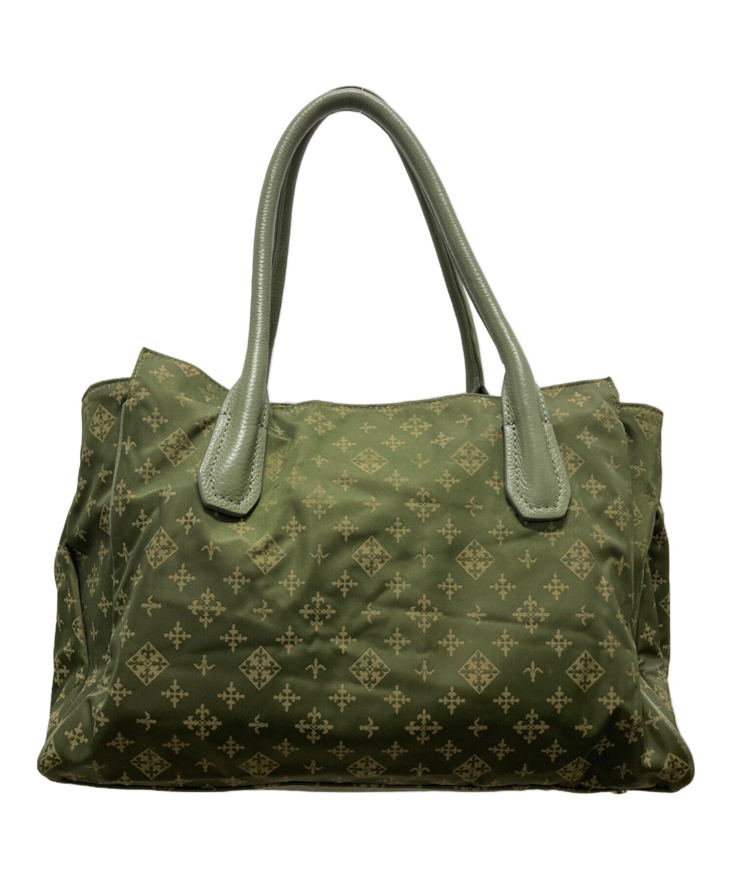 ★【美品】russet ラシット トートバッグ モノグラム ナイロン×レザー ベージュ キャメル バッグ 鞄 美品✨ラシットrusset for Traveller☆トートバッグ モノグラム