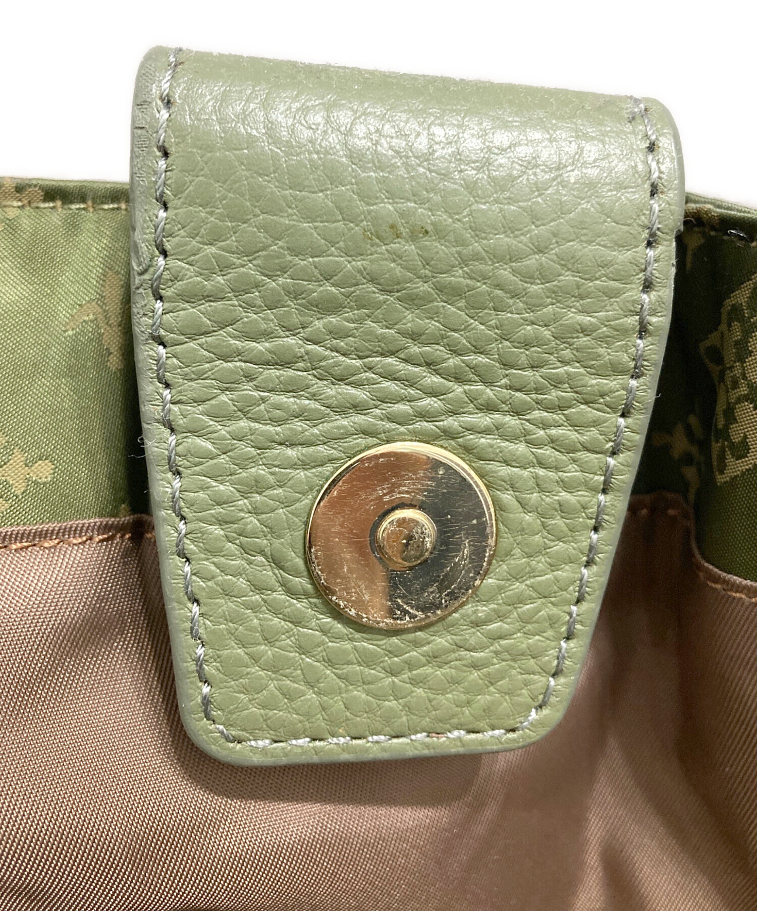 中古・古着通販】russet (ラシット) モノグラムトートバッグ グリーン