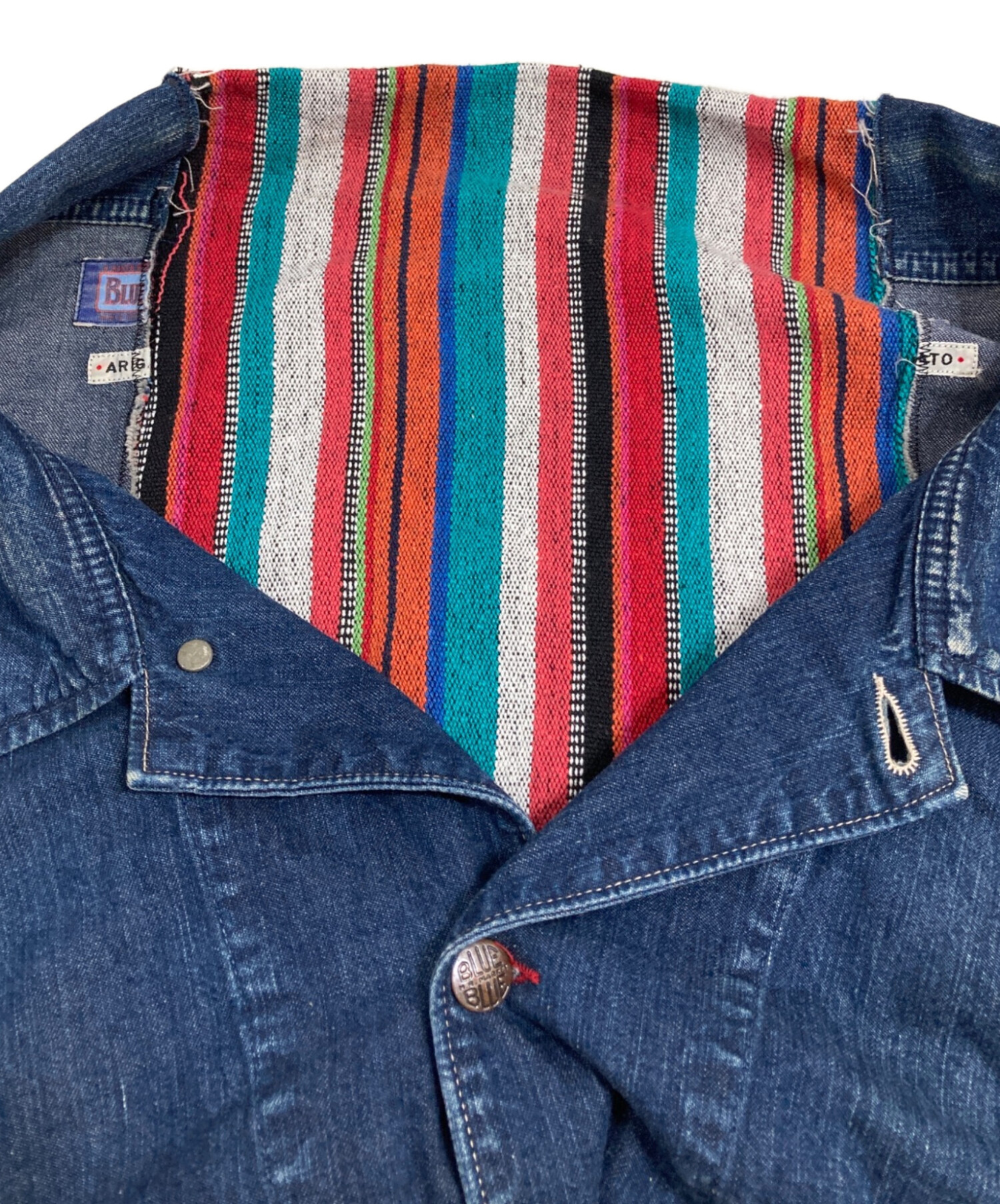 中古・古着通販】BLUE BLUE (ブルーブルー) リメイク調デニム