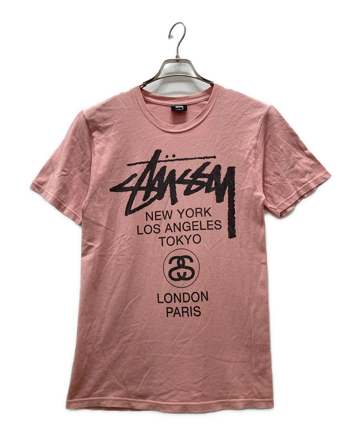 stussyピンクT 中古・古着通販】stussy (ステューシー) ロゴTシャツ ピンク サイズ:S