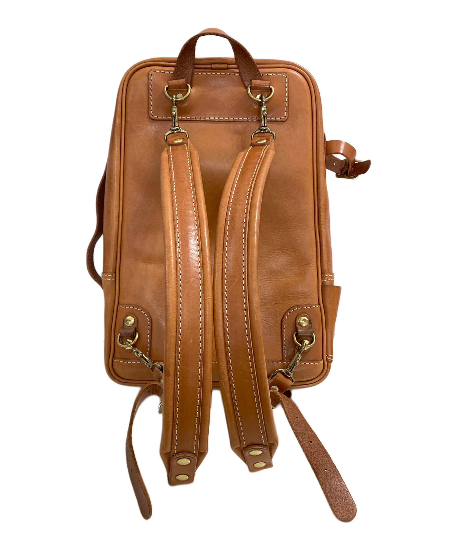 中古・古着通販】Herz (ヘルツ) 2WAYスクエアリュック ブラウン