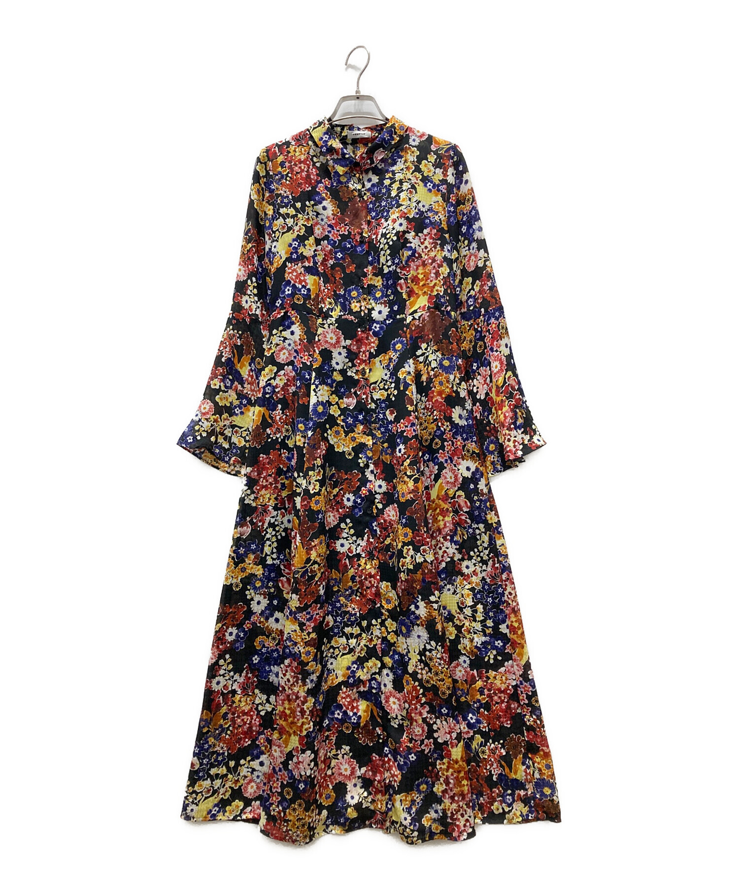中古・古着通販】FRAY ID (フレイ アイディー) 花柄シャツワンピース