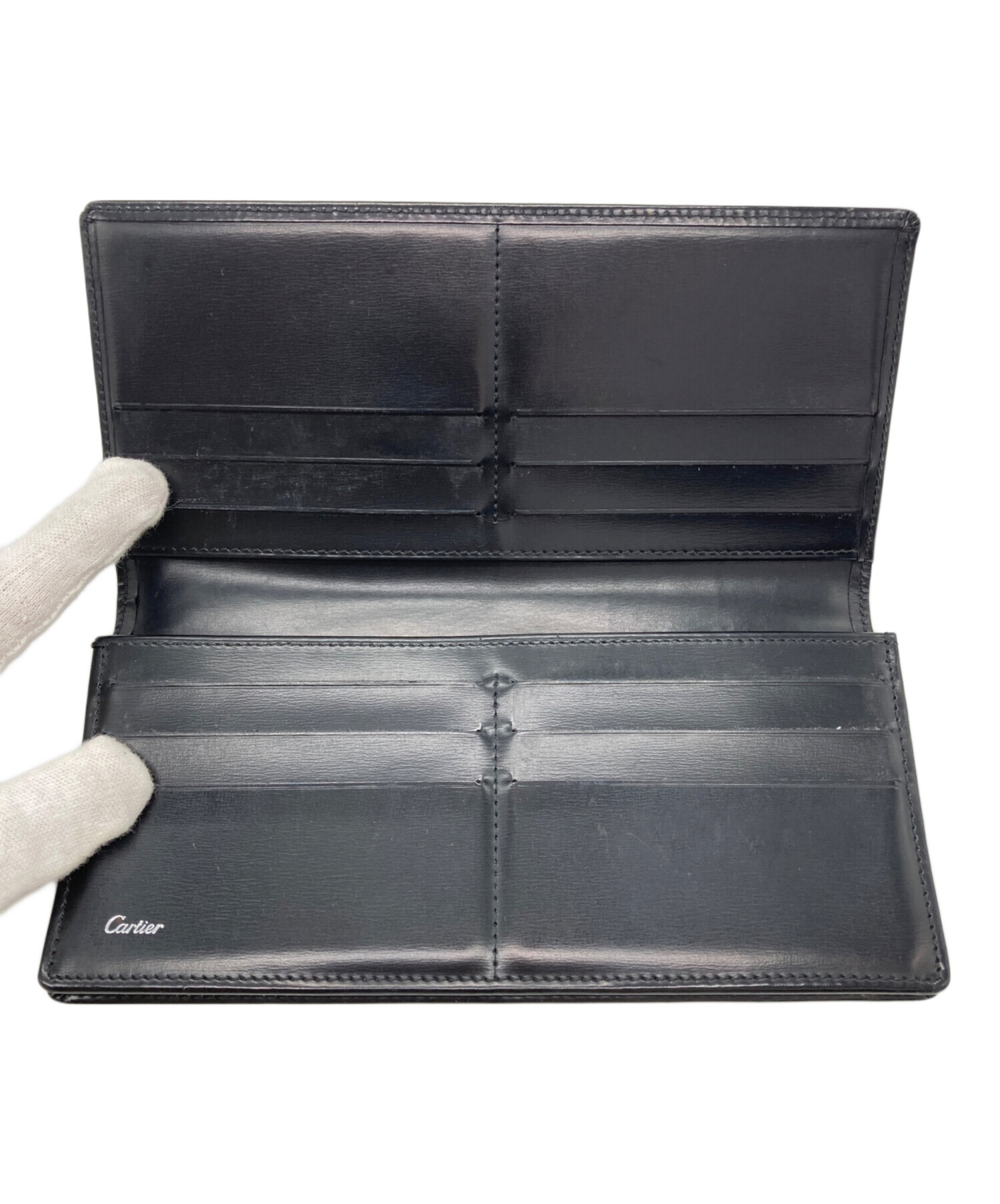 中古・古着通販】Cartier (カルティエ) 長財布 ブラック｜ブランド