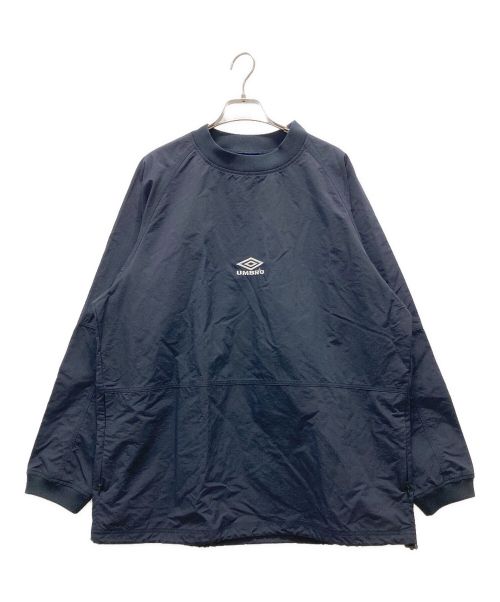 アンブロ　UMBRO パーカー　黒　センターロゴ　ステッチ　オーバーサイズ　古着 アンブロ UMBRO パーカー 黒 センターロゴ ステッチ オーバー