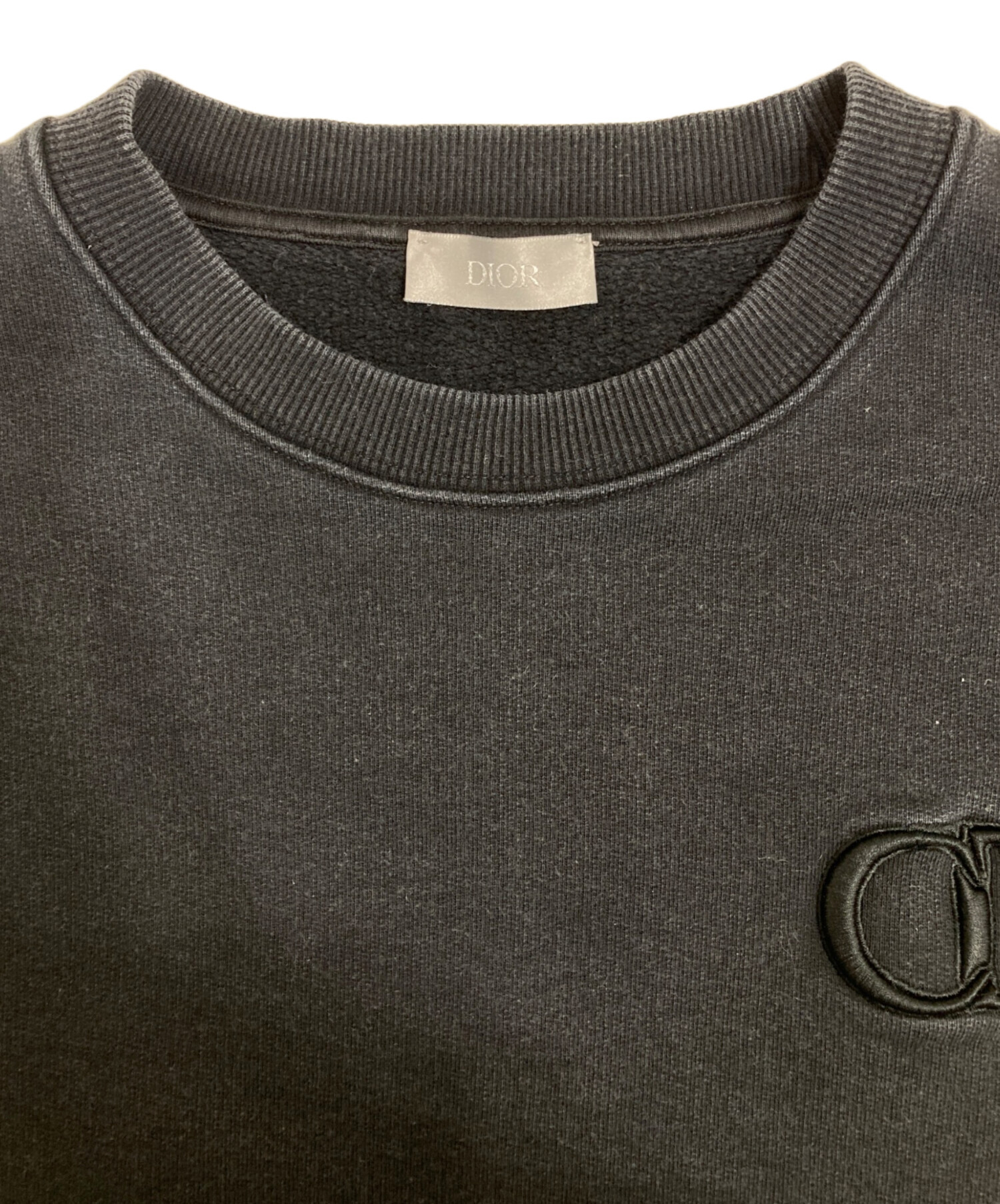 中古・古着通販】DIOR (ディオール) CDロゴスウェット ブラック サイズ 
