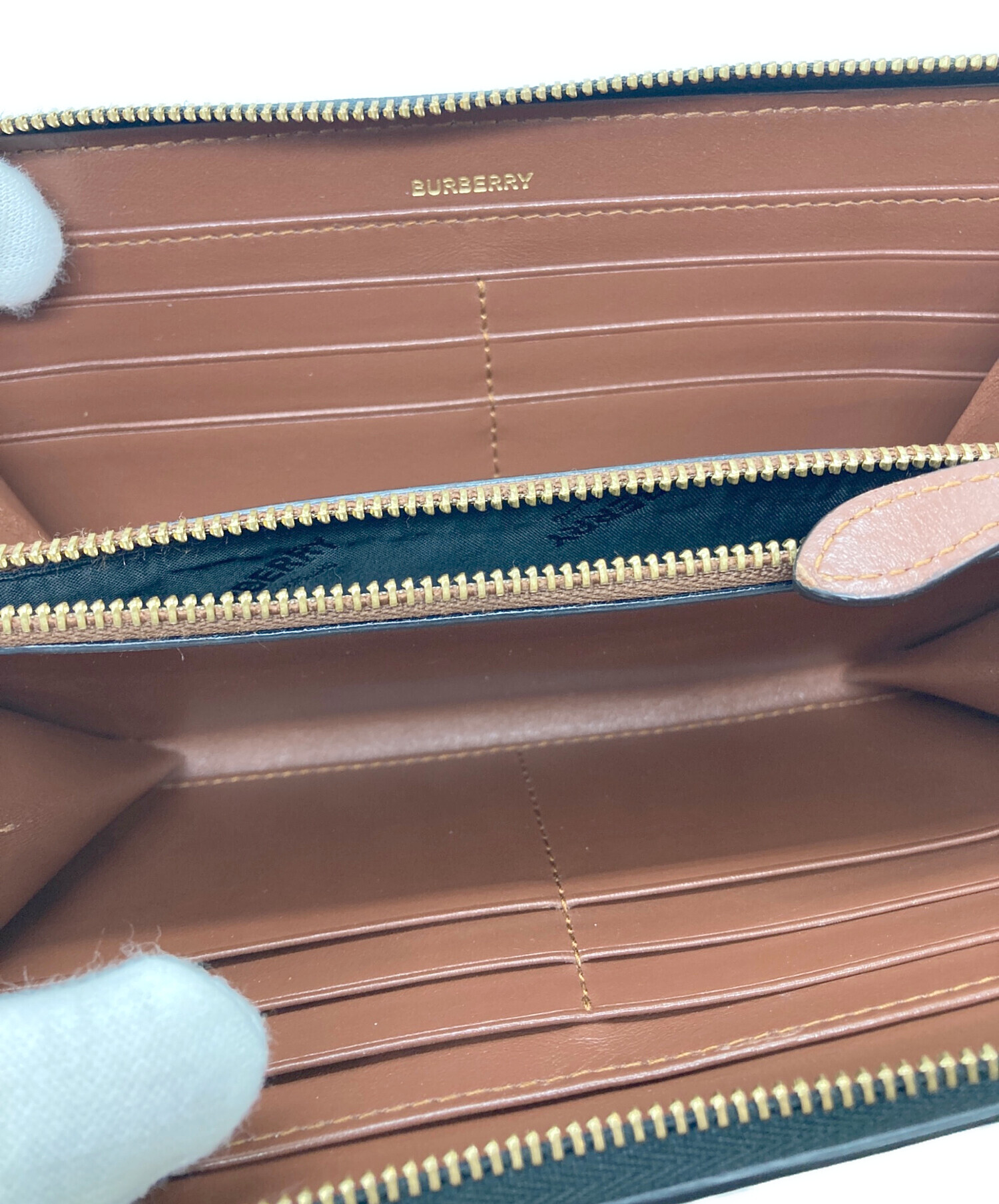 新品】BURBERRY バーバリー 長財布 ストライプ 中古・古着通販 