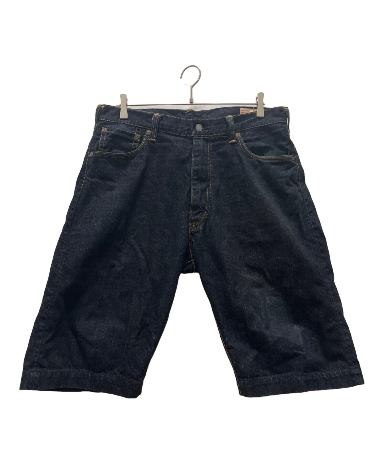 【新品・未使用】EVISU エビスデニム ハーフ34サイズ 中古・古着通販】EVISU (エビス) デニムハーフパンツ インディゴ