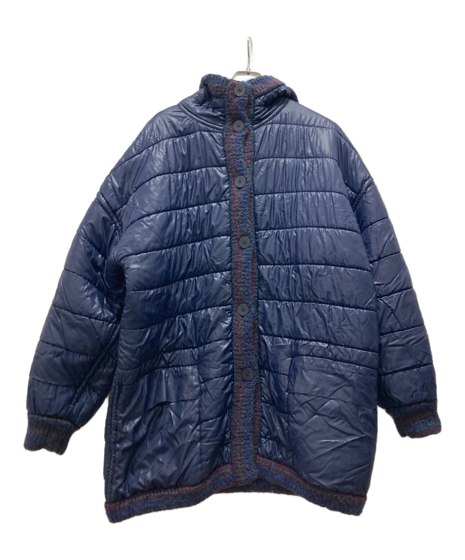 中古・古着通販】missoni (ミッソーニ) リバーシブルコート ネイビー 