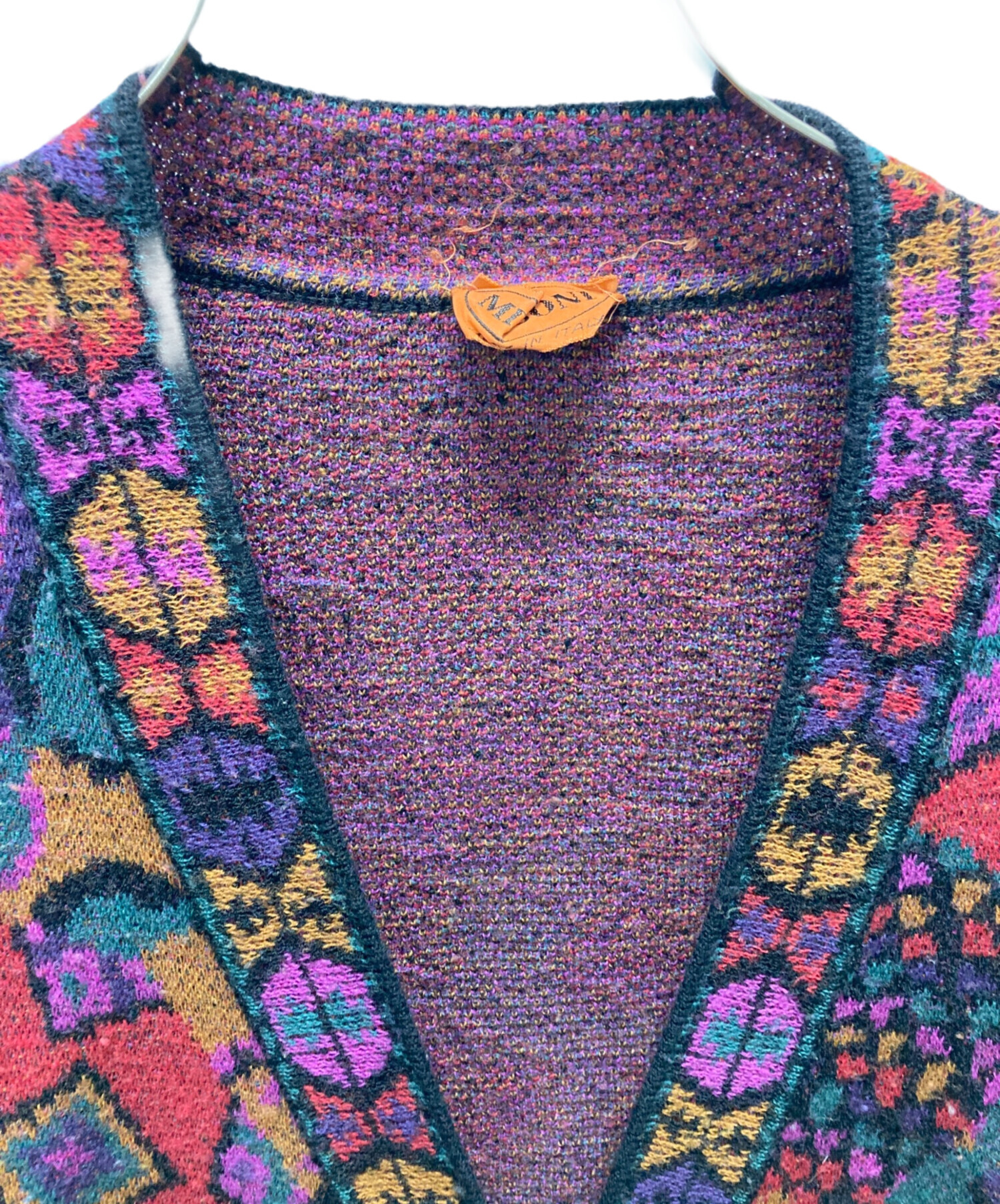 中古・古着通販】missoni (ミッソーニ) ニットカーディガン パープル