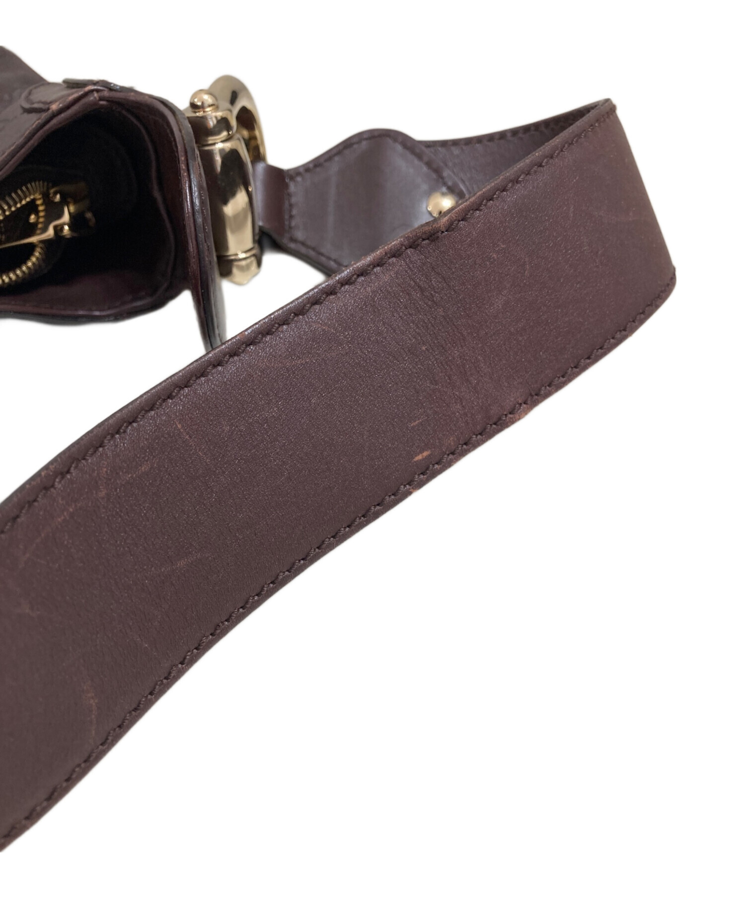 中古・古着通販】GUCCI (グッチ) ワンショルダーバッグ ブラウン 