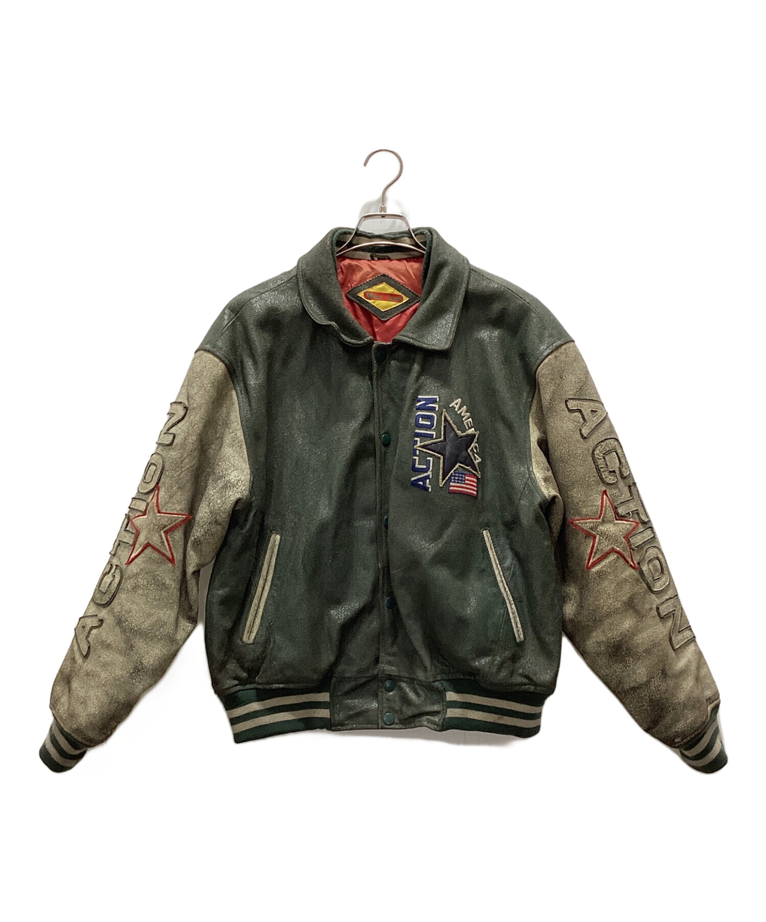 中古・古着通販】WEE LEE (ウィー・リー) レザージャケット グリーン 