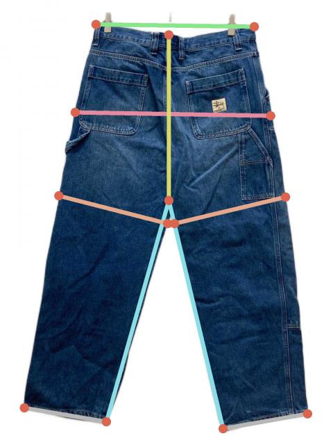 中古・古着通販】stussy (ステューシー) ダブルニーペインターデニム