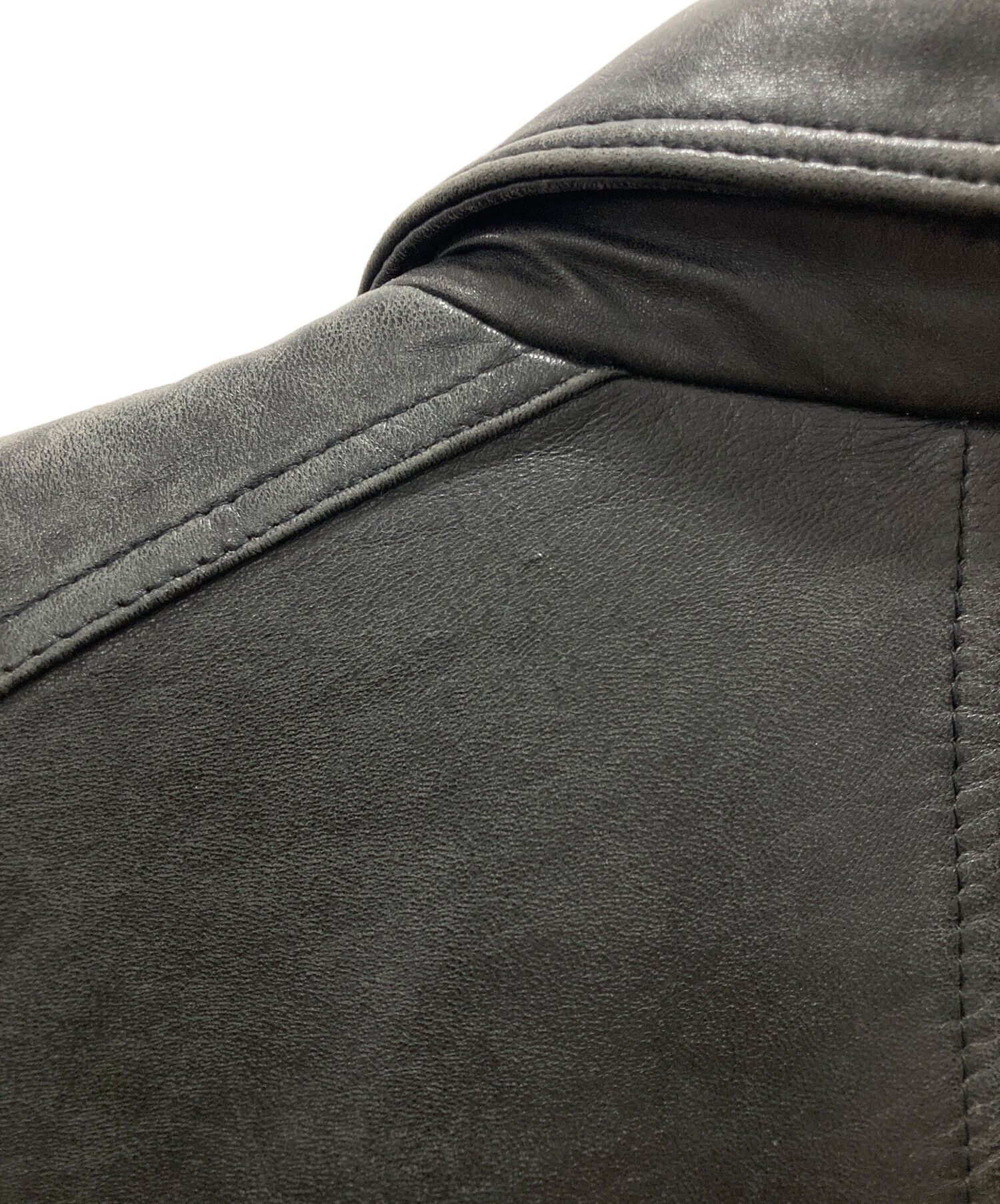 中古・古着通販】D'HOMME A HOMME (ドムアオム) レザーコート ブラック