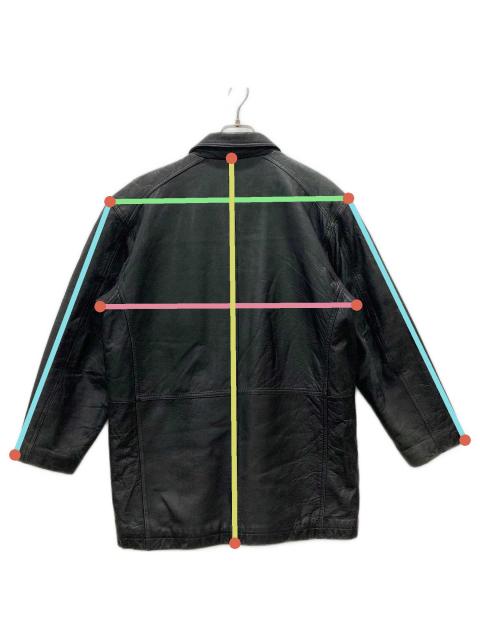 中古・古着通販】D'HOMME A HOMME (ドムアオム) レザーコート ブラック