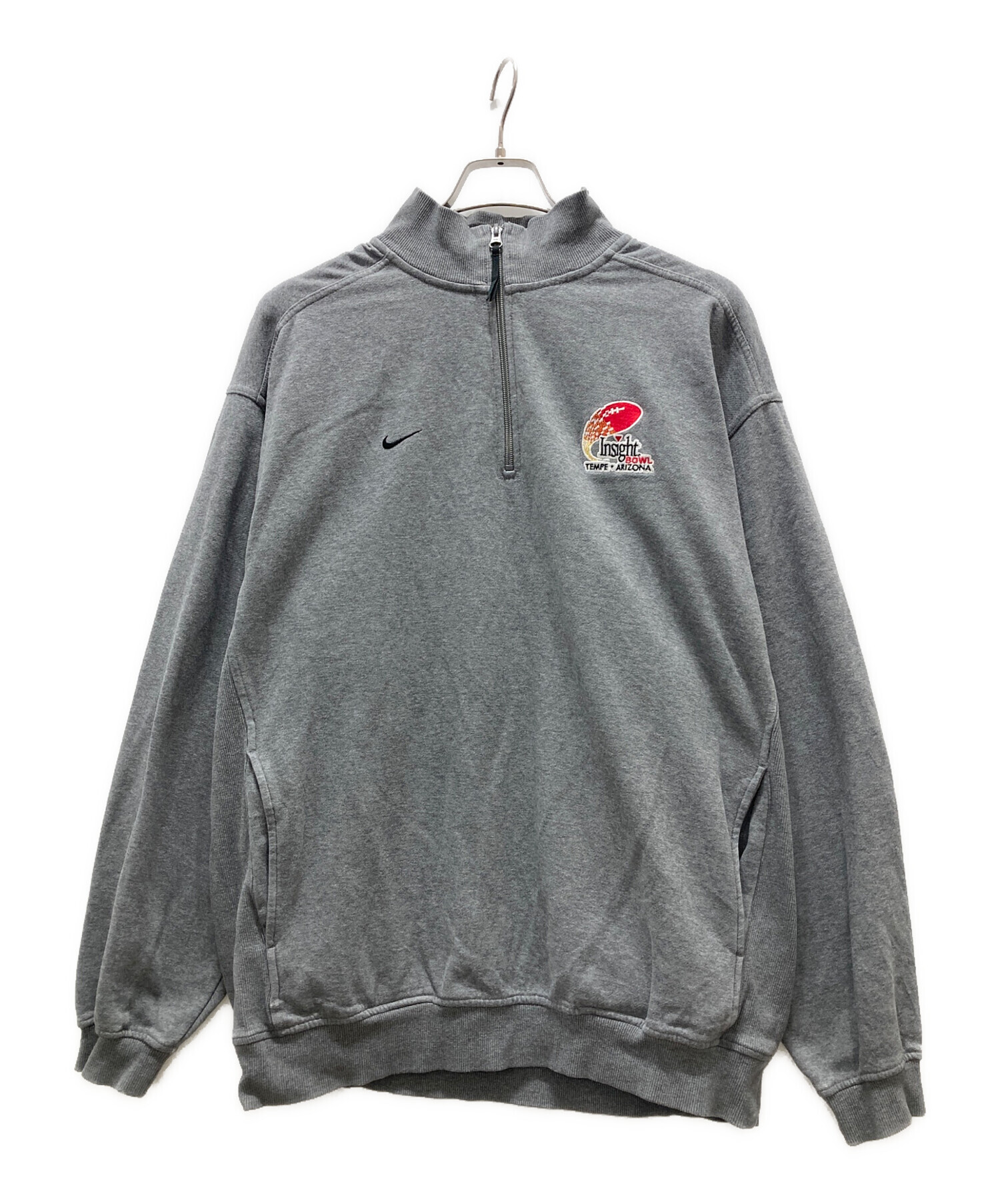 中古・古着通販】NIKE (ナイキ) ハーフジップスウェット グレー サイズ