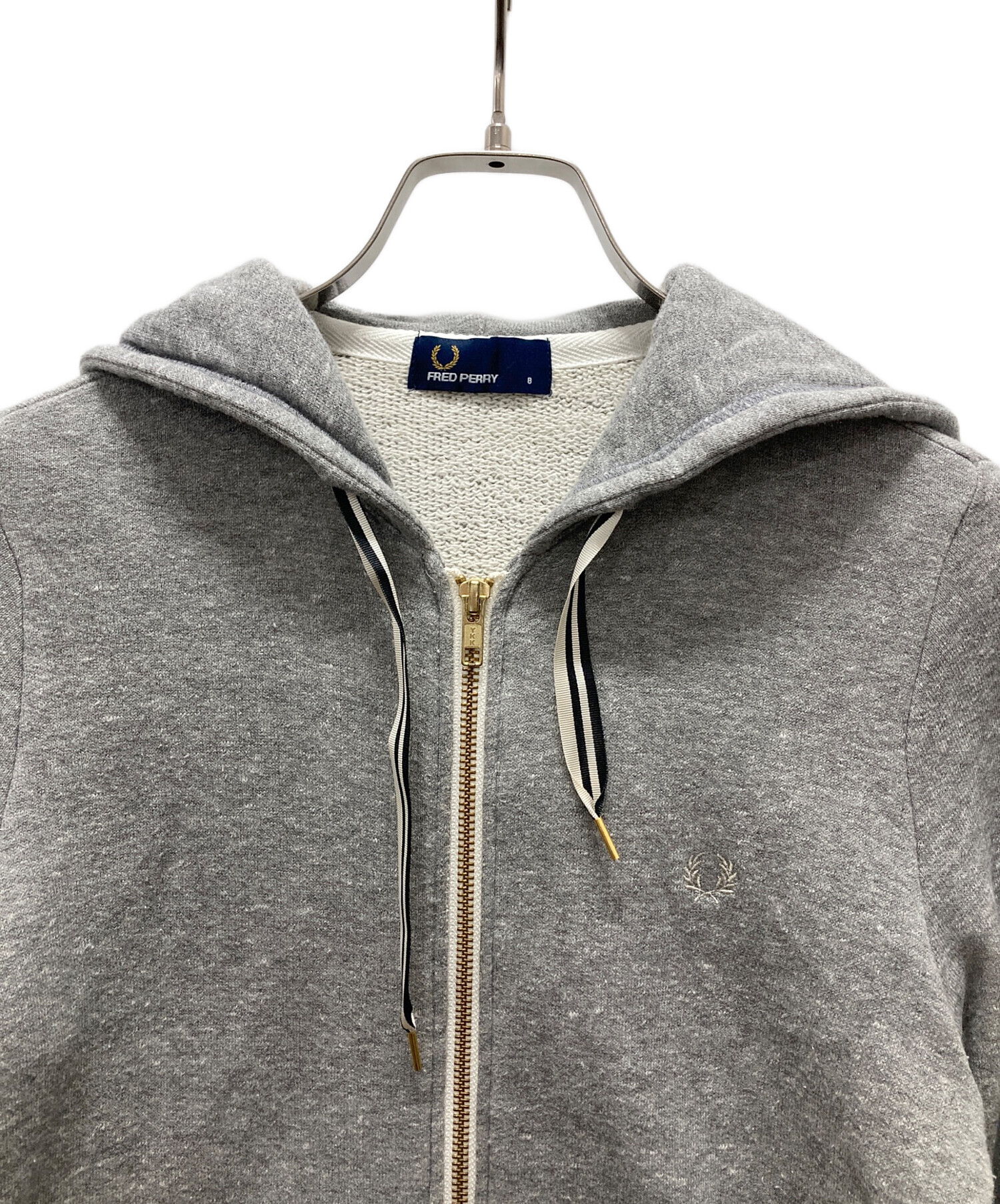 中古・古着通販】FRED PERRY (フレッドペリー) ジップパーカー グレー