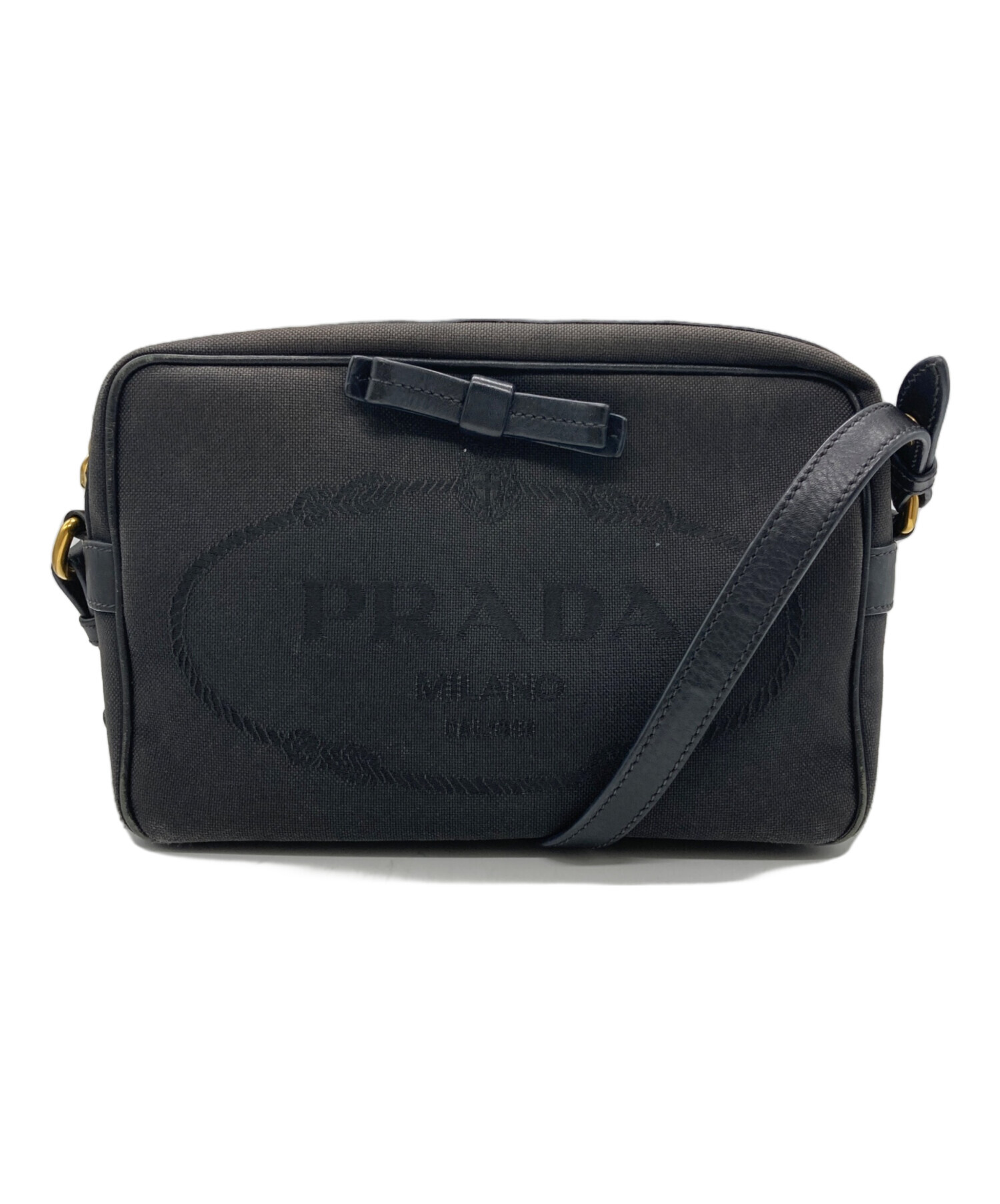 中古・古着通販】PRADA (プラダ) ロゴ ジャガード ショルダーバッグ
