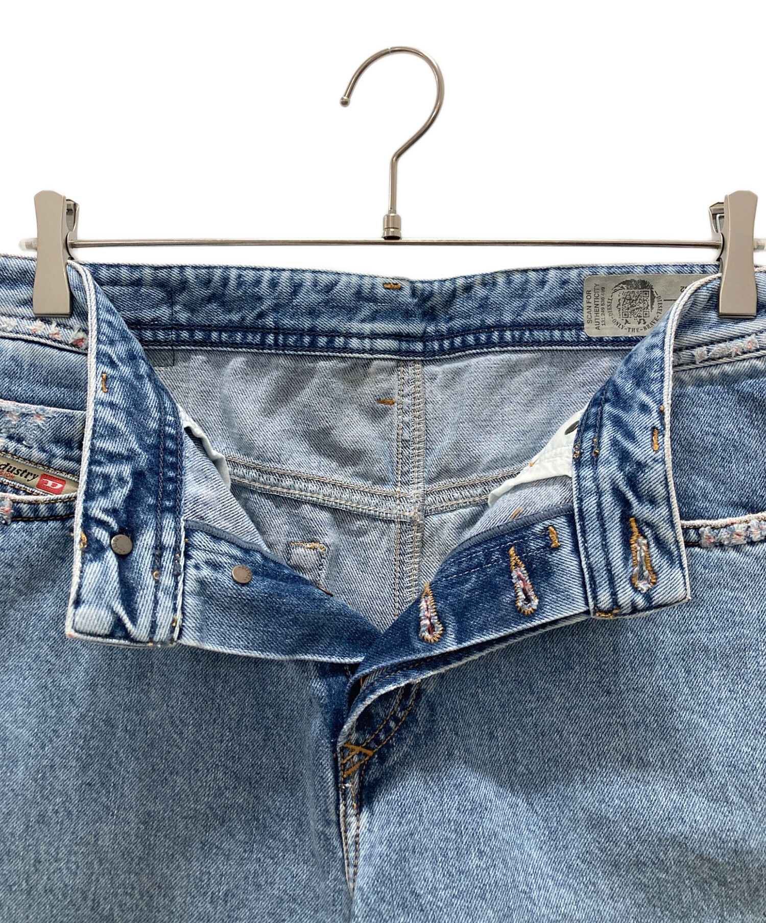 中古・古着通販】DIESEL (ディーゼル) フリンジ裾デニムパンツ 