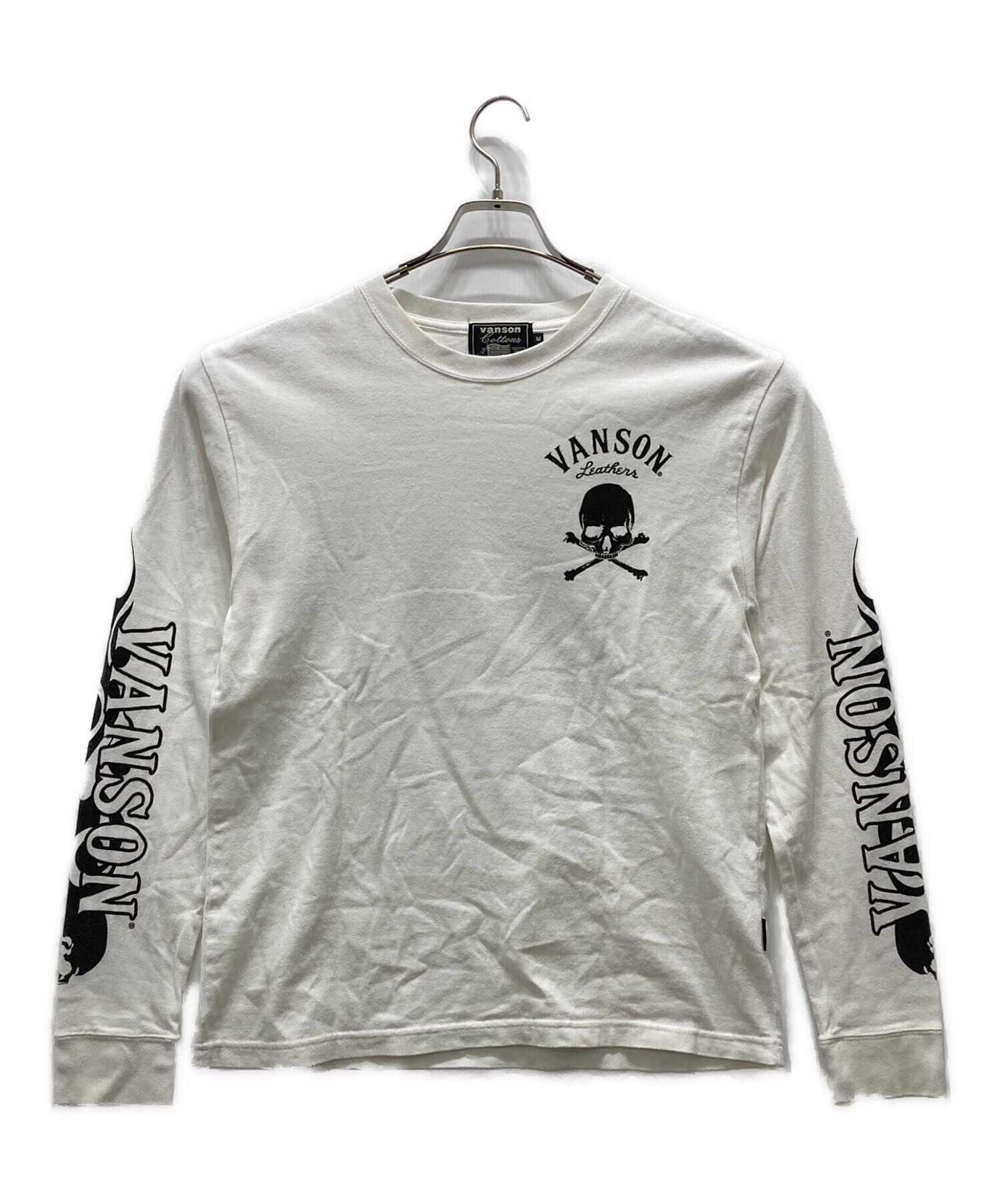 中古・古着通販】VANSON (バンソン) L/S スカルプリントカットソー 