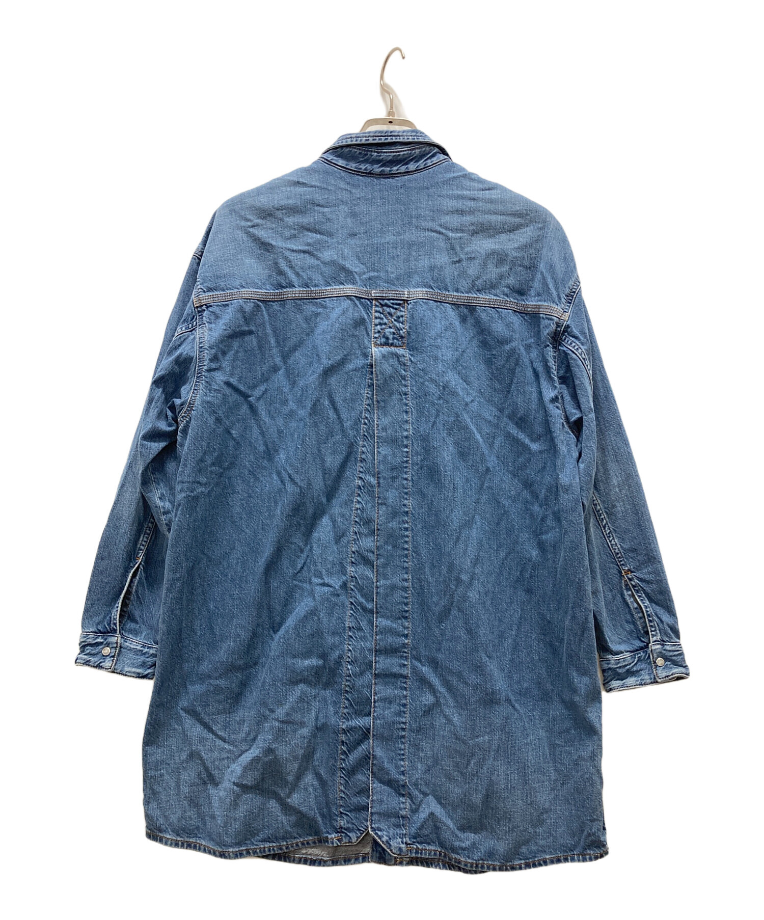 中古・古着通販】DIESEL (ディーゼル) スリットデニムシャツワンピース