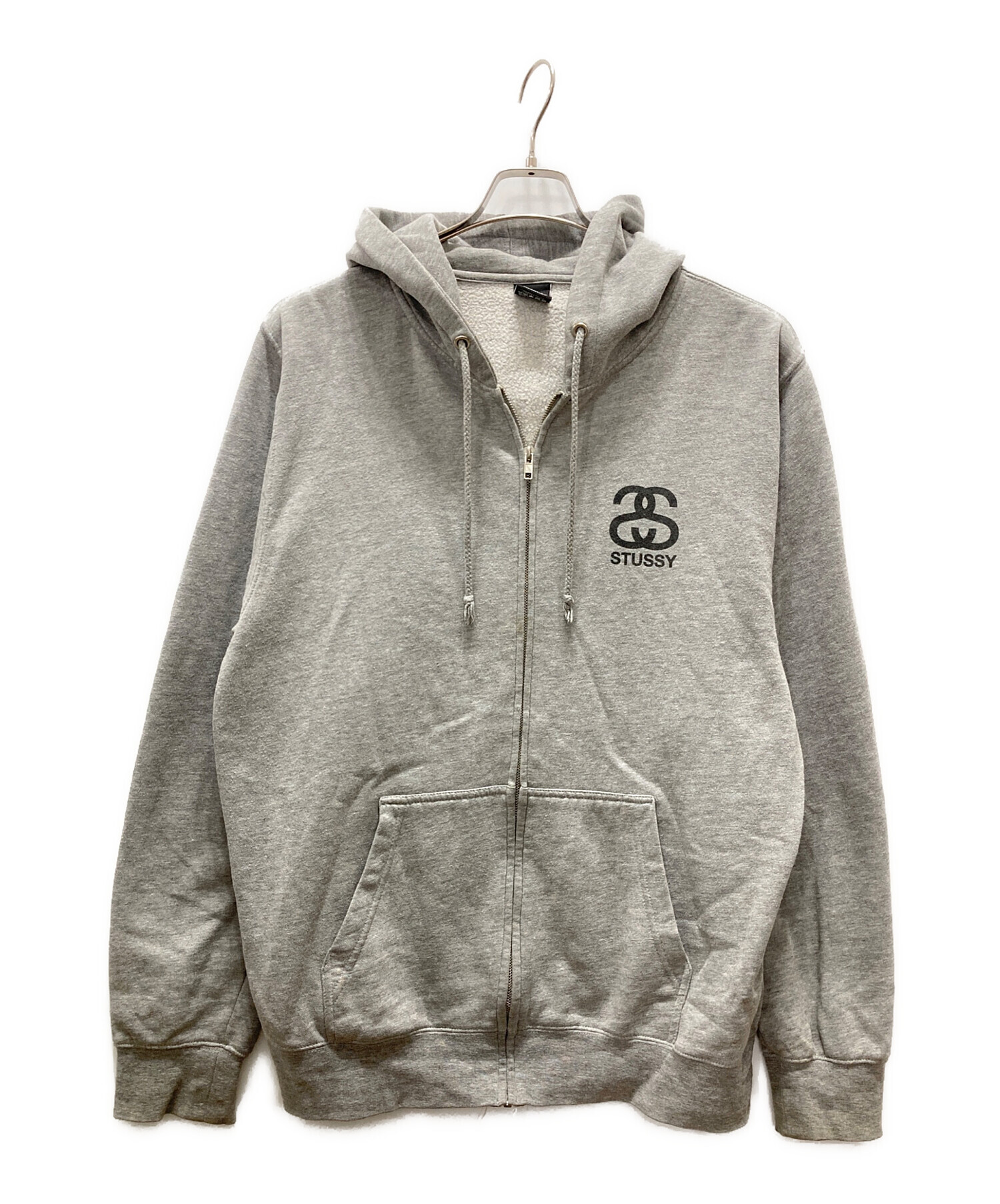 中古・古着通販】stussy (ステューシー) フロントロゴ ジップパーカー