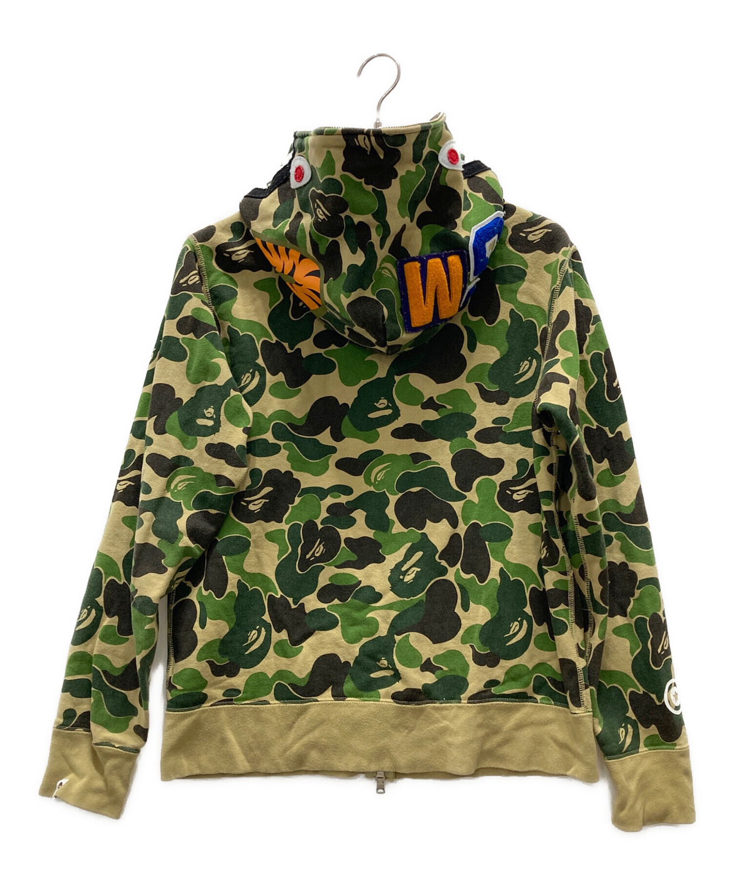 エイプ　シャークパーカー緑 即発送 中古・古着通販】A BATHING APE (ア ベイシング エイプ) カモ シャーク