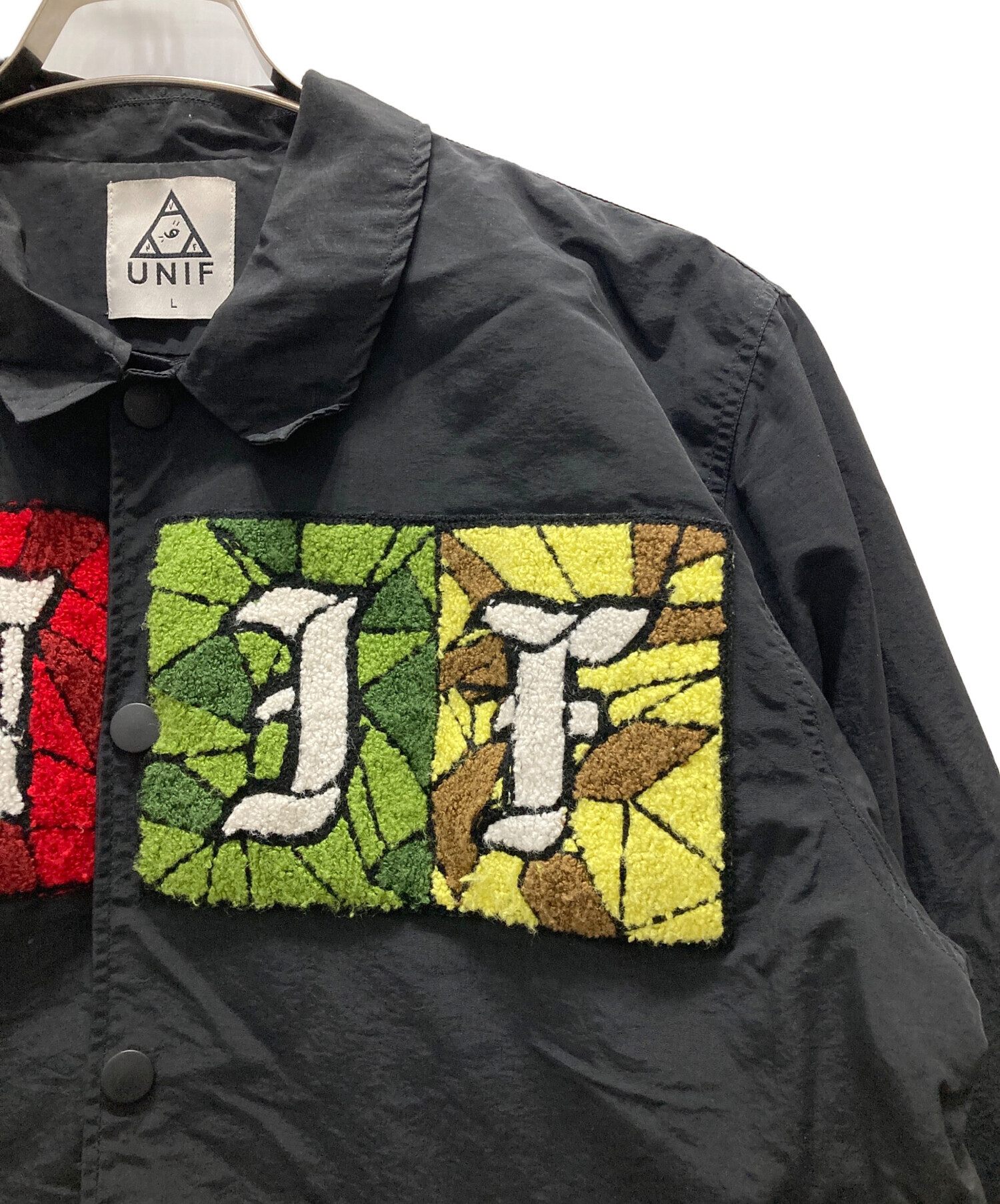 中古・古着通販】UNIF (ユニフ) コーチジャケット ブラック