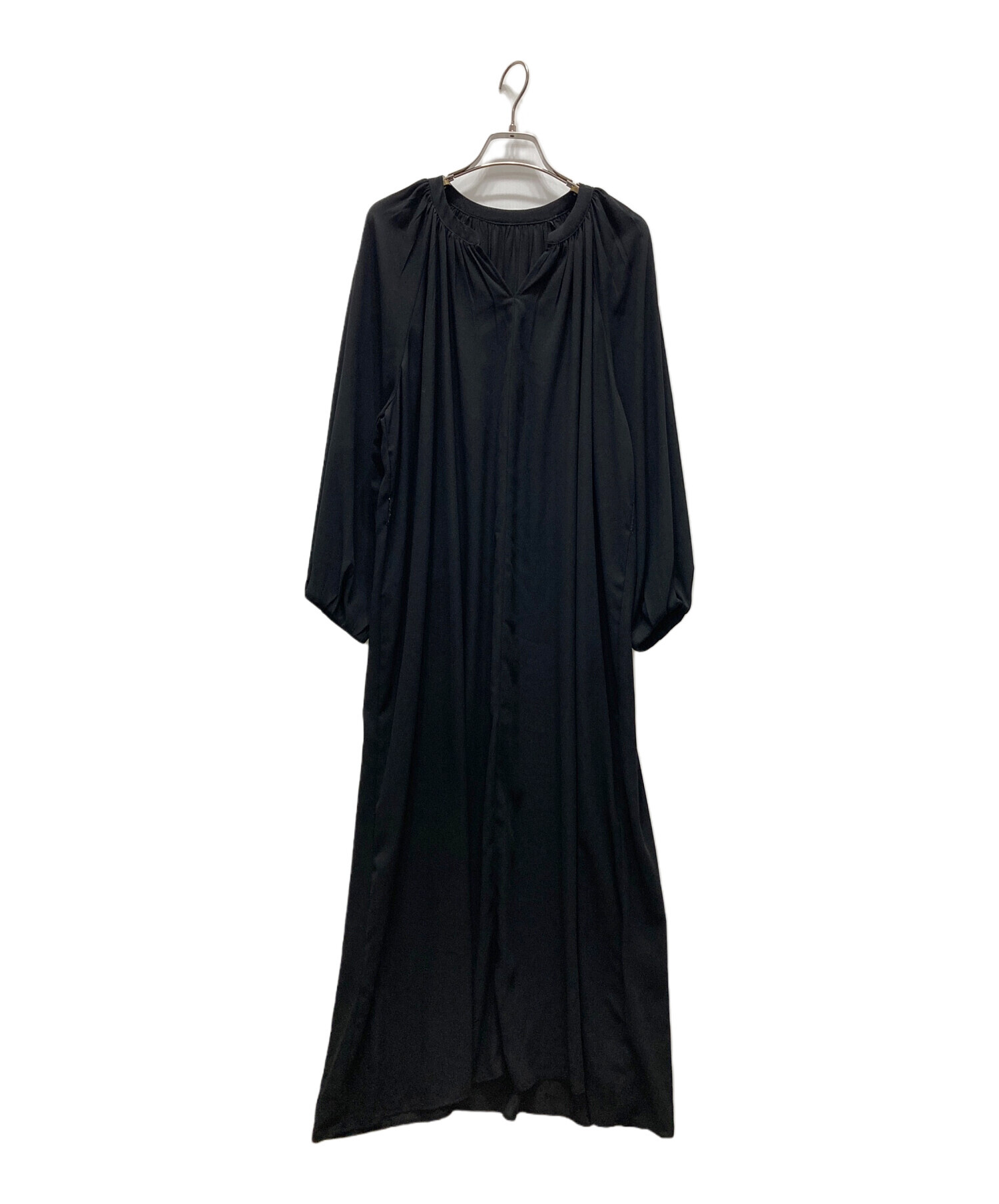 中古・古着通販】AMERI (アメリ) Vネックワンピース ブラック サイズ