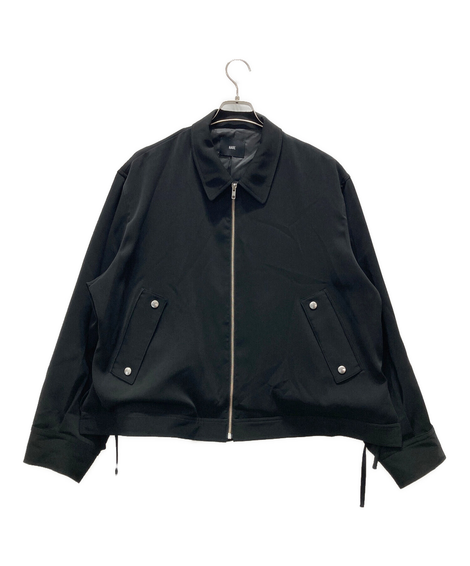 中古・古着通販】HARE (ハレ) トロミ A-2ブルゾン ブラック サイズ:F
