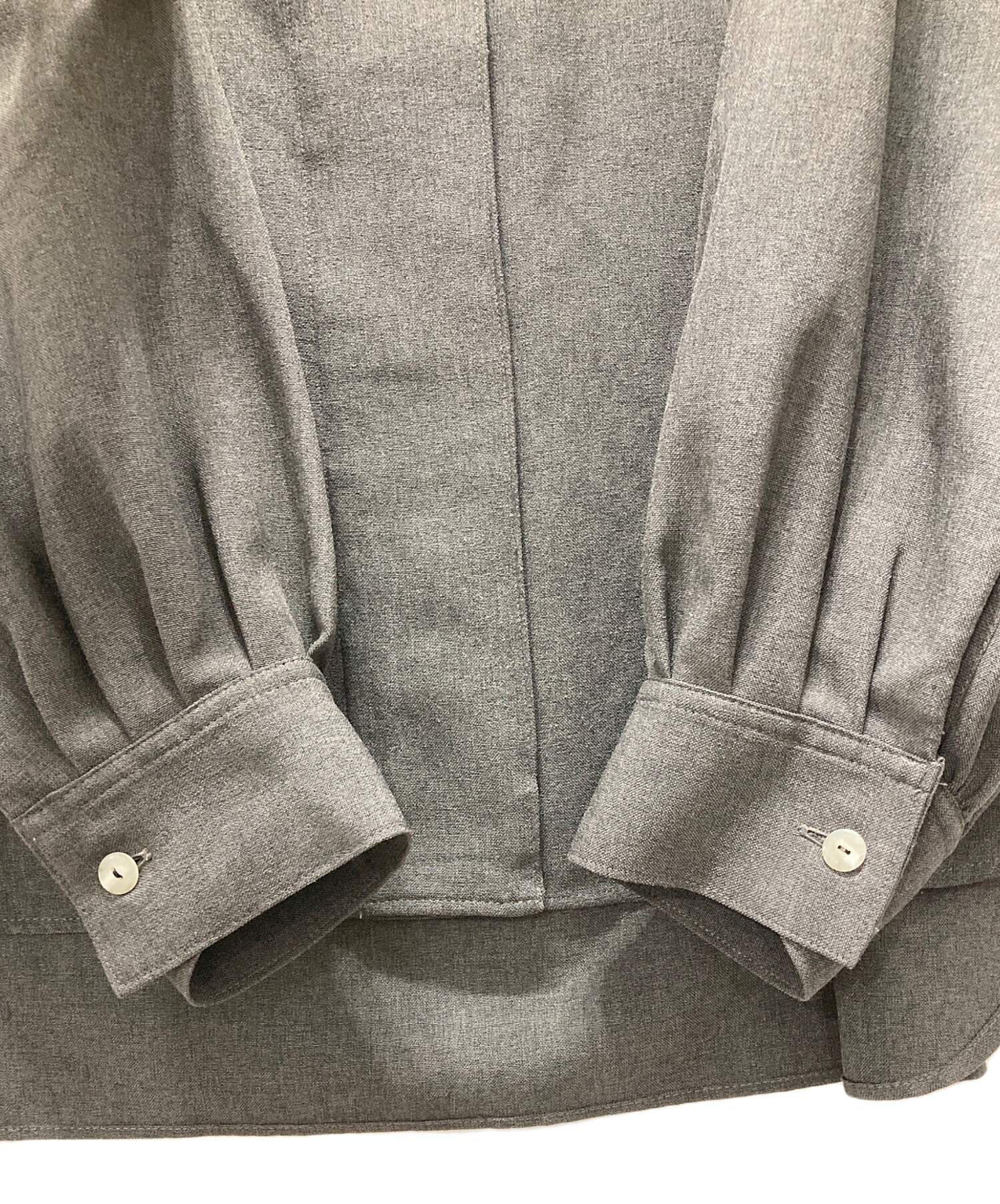 【美品】  foufou / フーフー | high neck blouse ハイネックブラウス | F | グレー | レディース foufou / フーフー | high neck blouse ハイネックブラウス | F