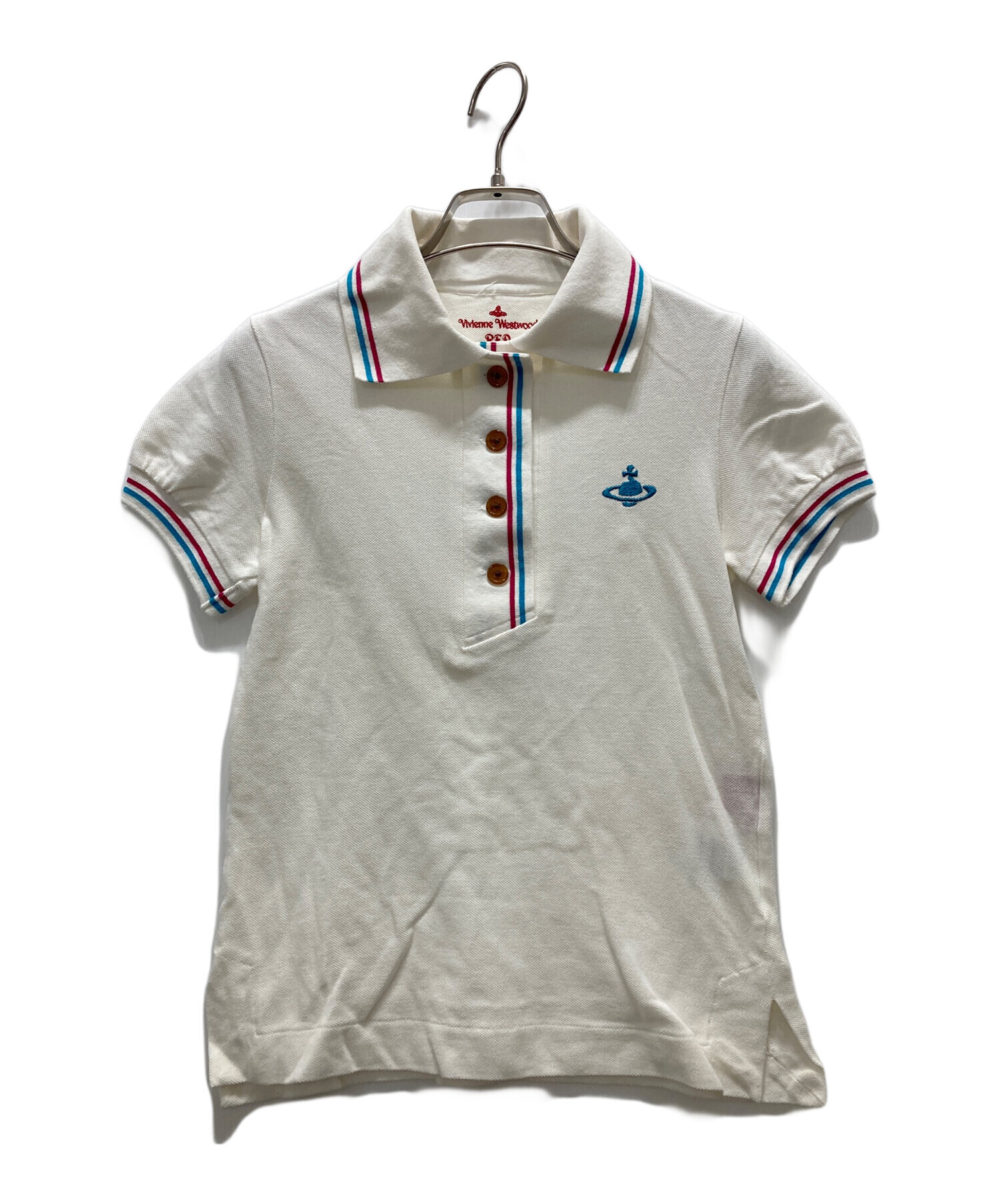 ヴィヴィアン　レッドレーベル　ポロシャツ　刺繍　オーヴボタン　サイズ2 ヴィヴィアン レッドレーベル ポロシャツ 刺繍 オーヴボタン サイズ2