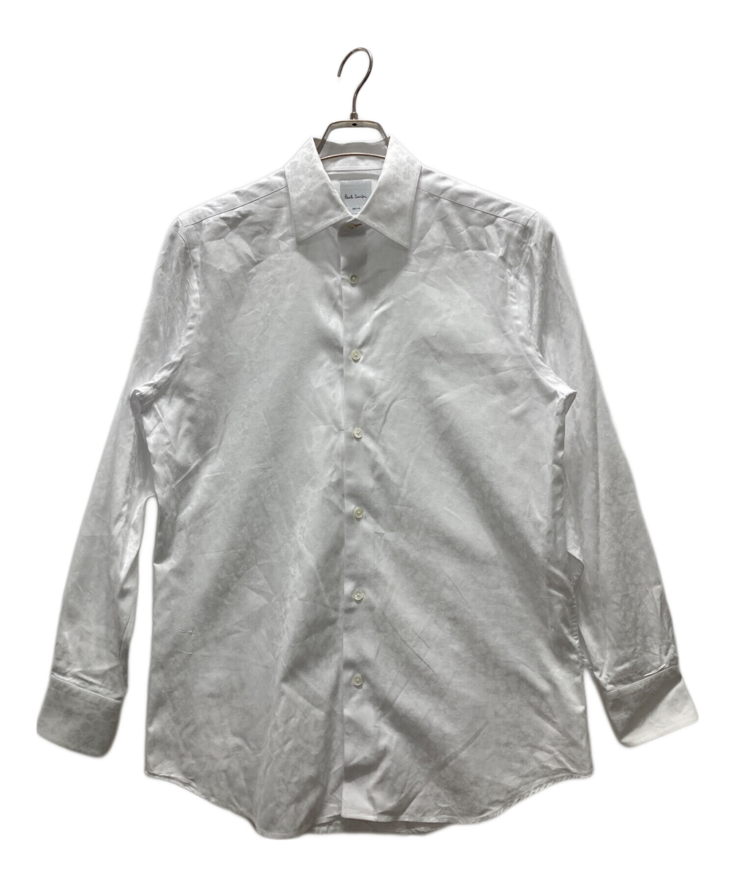 未使用 ポールスミス フローラルジャカード ドレスシャツ Mサイズ 白 フローラルジャカード ドレスシャツ（ホワイト） ｜ポール・スミス