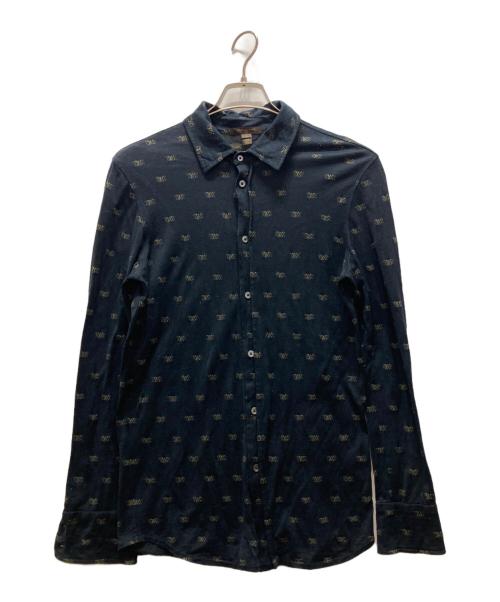 【未使用】VUITTON LVクラウド 総柄 シャツ XLイタリア製 タグ付 未使用】VUITTON LVクラウド 総柄 シャツ XLイタリア製 タグ付