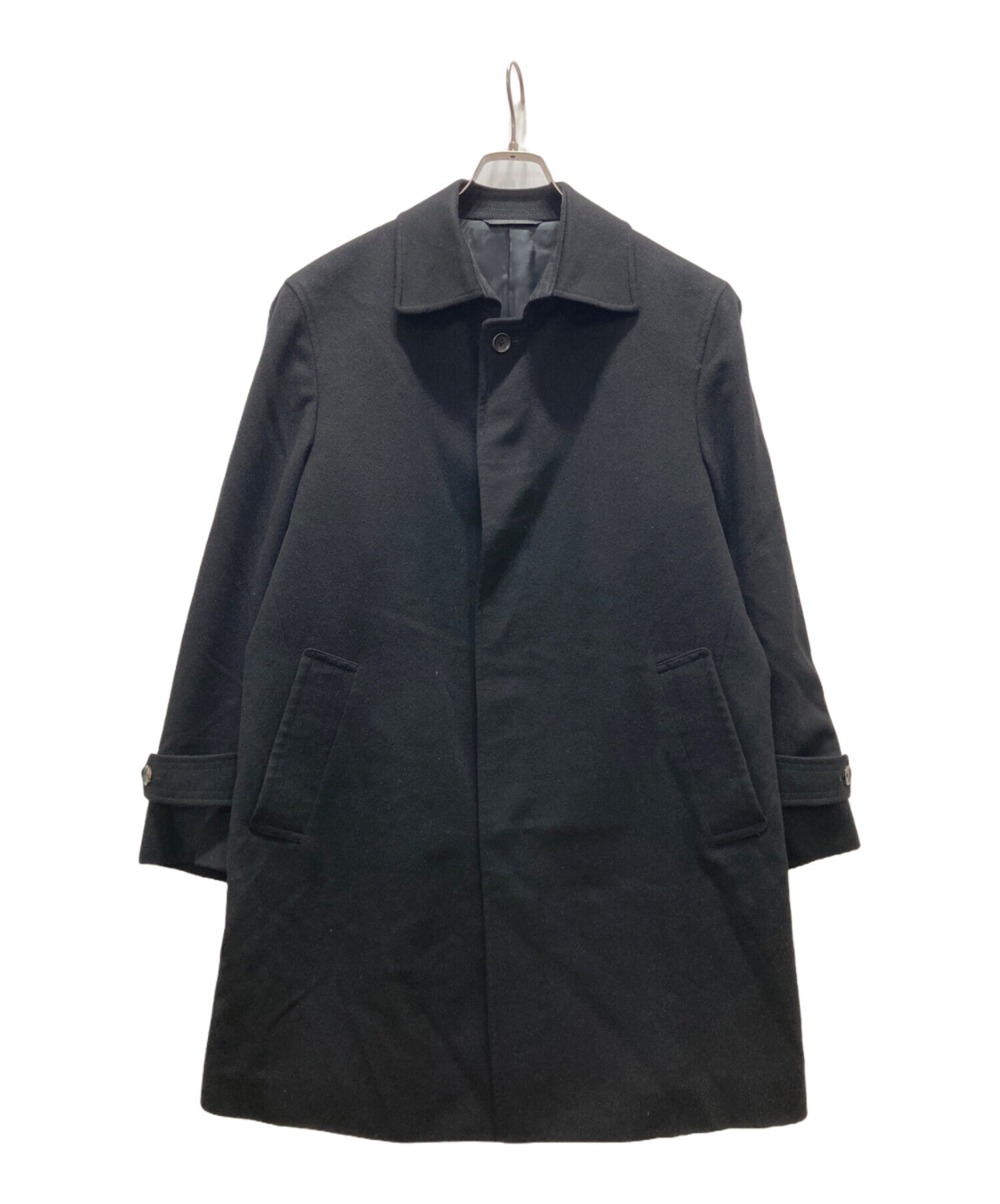 【未使用】ダーバンD'URBAN ステンカラーコート 中古・古着通販】D'URBAN (ダーバン) ステンカラーコート ブラック