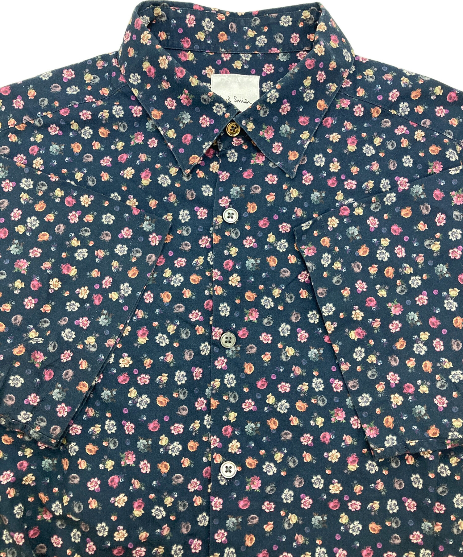Paul Smith(ポールスミス)花柄ブラウス 中古・古着通販】PAUL SMITH (ポールスミス) 花柄シャツ ネイビー