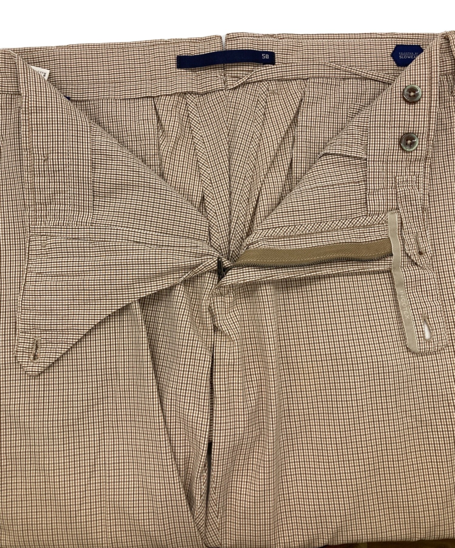 【新品】INCOTEX　インコテックス　スラックス　チェック柄　48 INCOTEX チェック柄スラックス 36 INCOTEX SLACKS ｜ GLORYGUYS