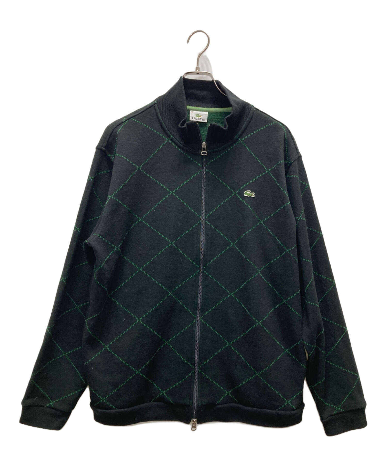 中古・古着通販】LACOSTE (ラコステ) ニットジャケット ブラック 