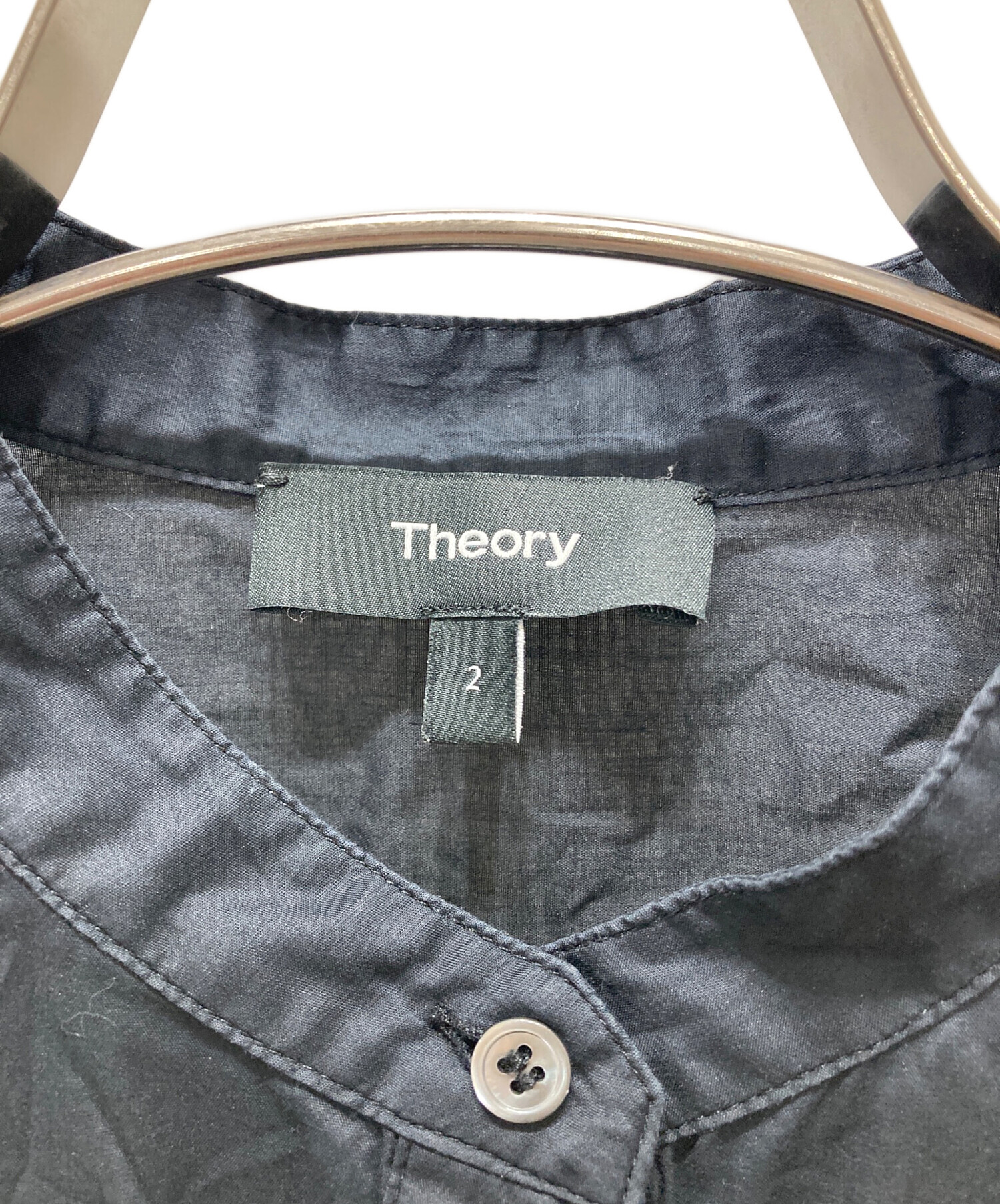 中古・古着通販】theory (セオリー) アシンメトリーシャツワンピース