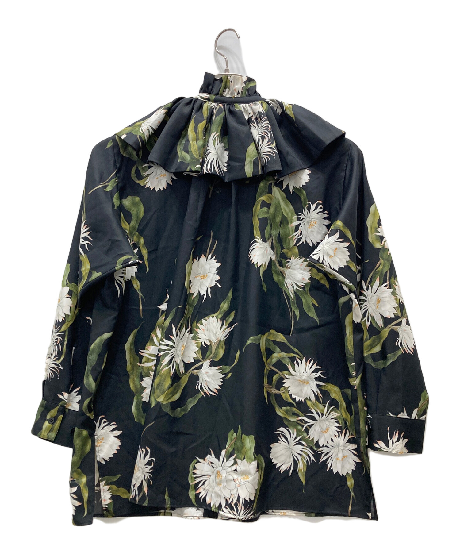 中古・古着通販】&ellecy (アンドエルシー) 花柄フリルシャツ 