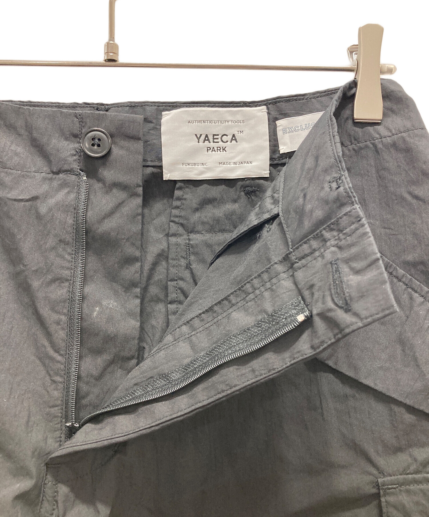 中古・古着通販】YAECA (ヤエカ) ハーフパンツ ブラック サイズ:SMALL 