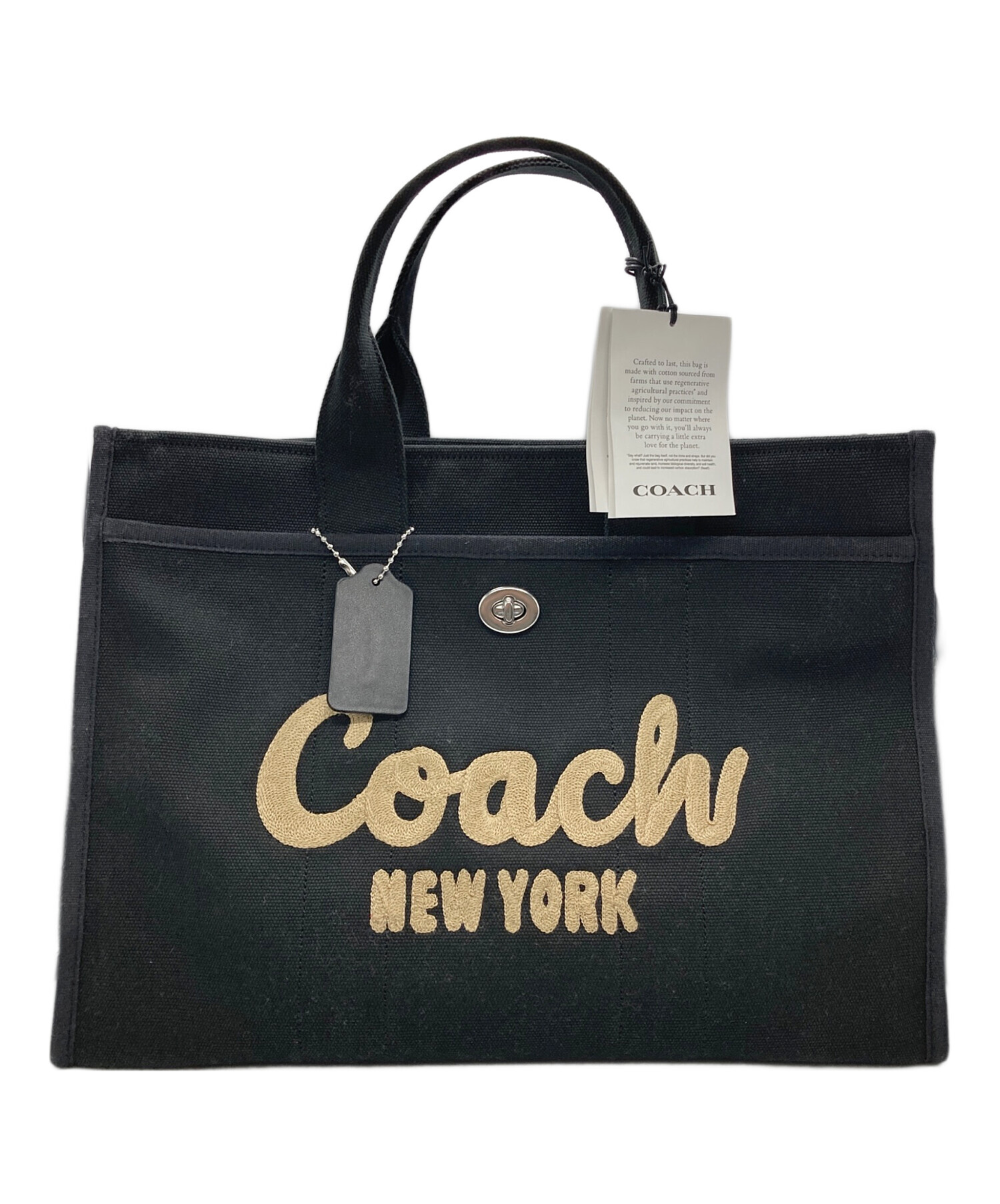 Coach カーゴトートバッグ 42 ブラック 中古・古着通販】COACH (コーチ) カーゴ トート バッグ 42 ブラック