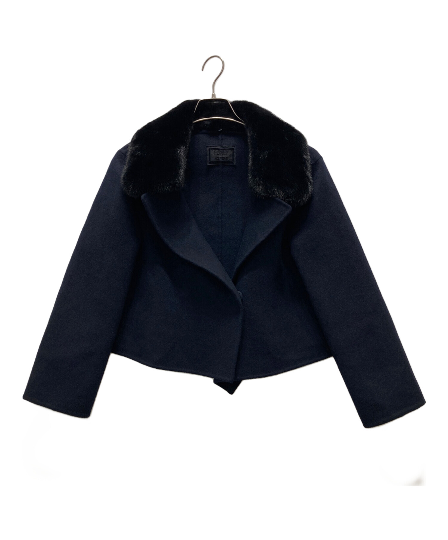 フォクシー ブティック FOXEY BOUTIQUE タートルネック 半袖 ニット レディース 38 ブラック 日本製 ba01ob-rk07b05701 FOXEY BOUTIQUE リブ ニット ワンピース フォクシー foxy リブ編み