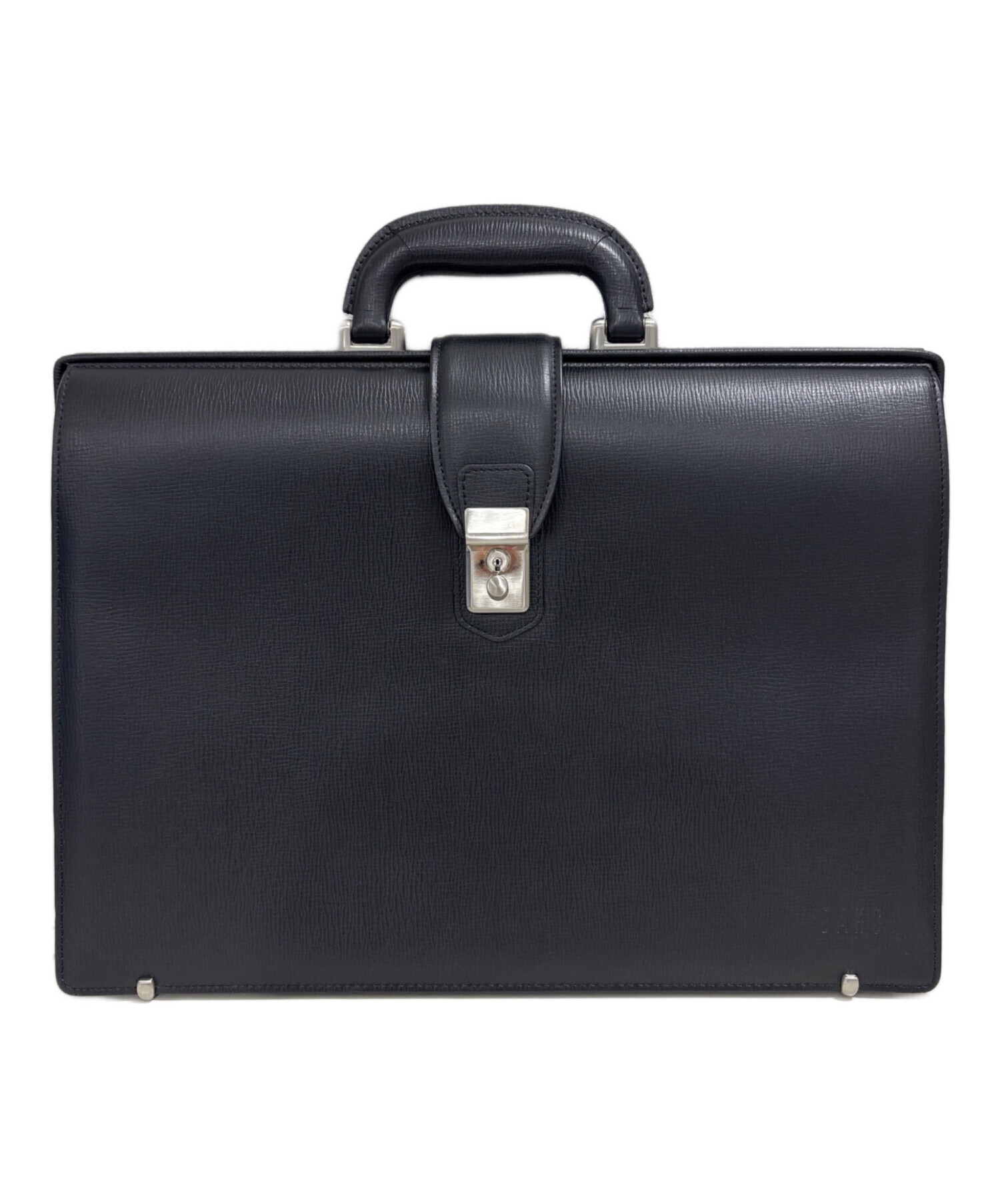 美品✨ ダックス ダレスバッグ チェック シボ革 ブラック 自立 A4収納可 中古・古着通販】DAKS (ダックス) ダレスバッグ ブラック｜ブランド