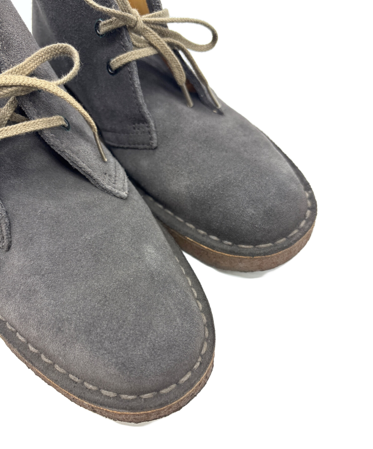 中古・古着通販】CLARKS (クラークス) デザートブーツ グレー サイズ 