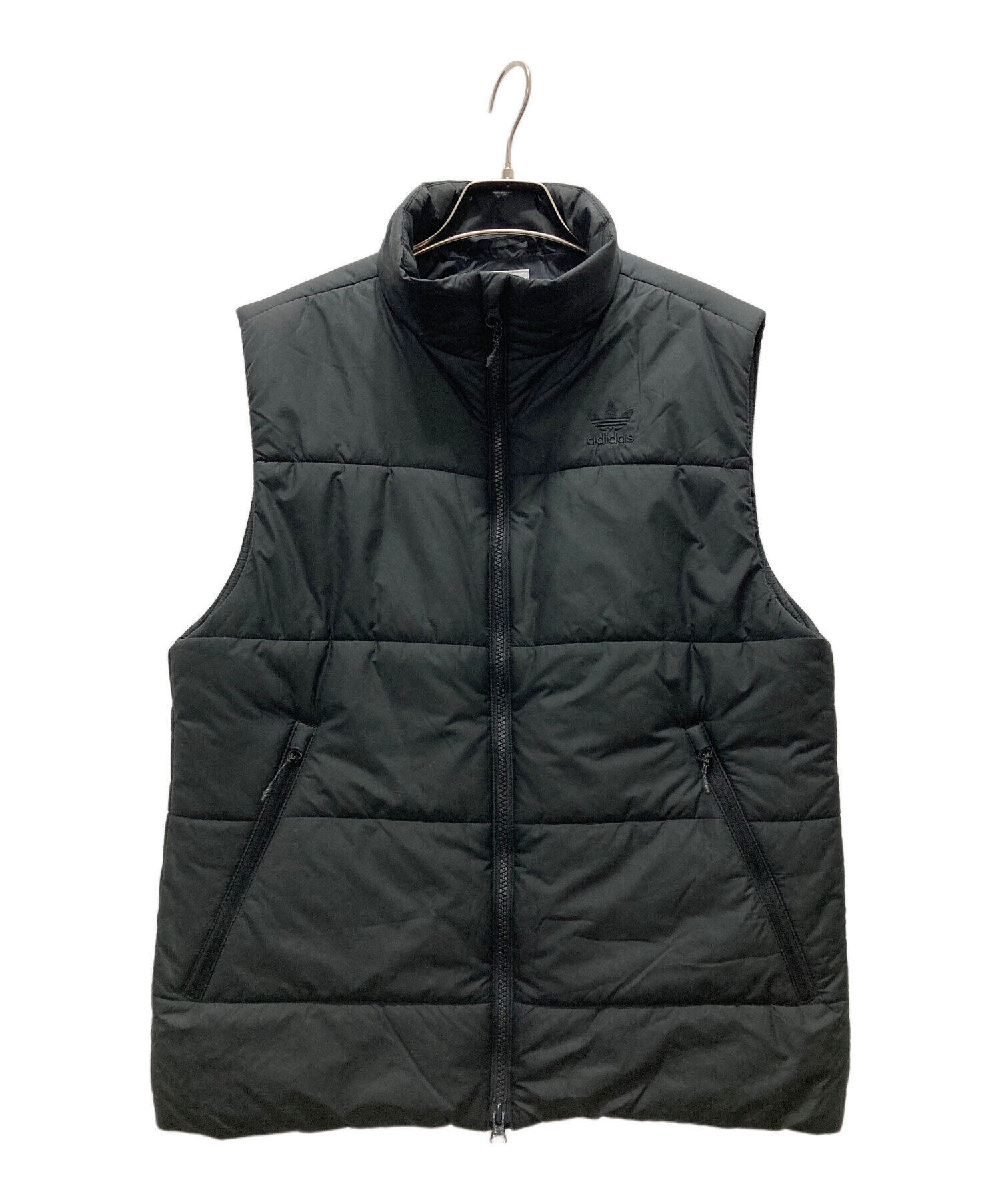 中古・古着通販】adidas (アディダス) 中綿ベスト ブラック サイズ:L 