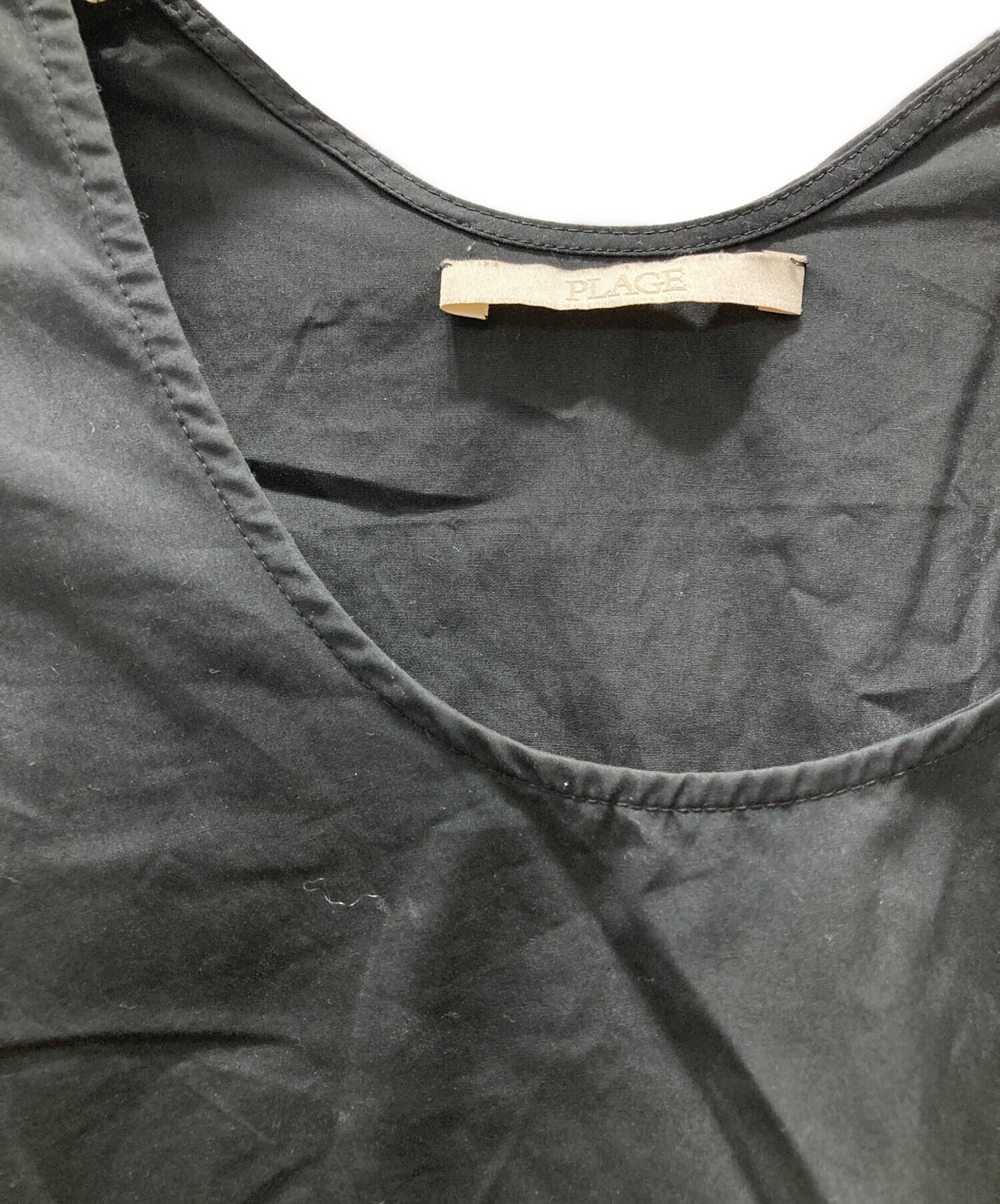 Plage☆ Typewriter T ブラウス 中古・古着通販】Plage (プラージュ) Typewriter Tブラウス ブラック