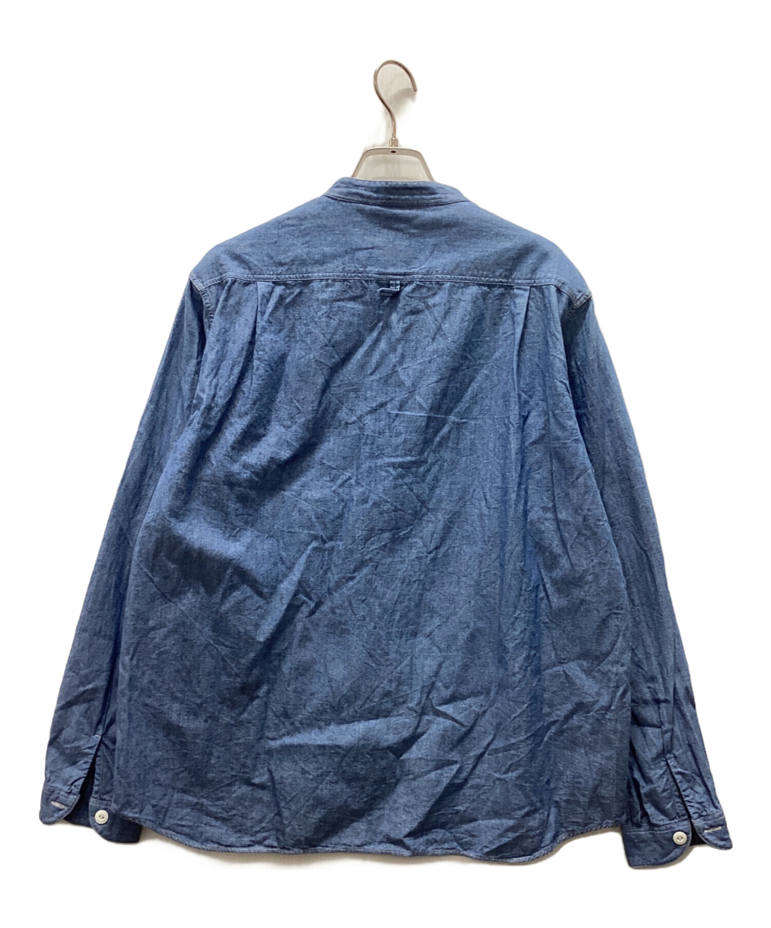 中古・古着通販】DANTON (ダントン) バンドカラーデニムシャツ 中古・古着通販】DANTON (ダントン) バンドカラーデニムシャツ