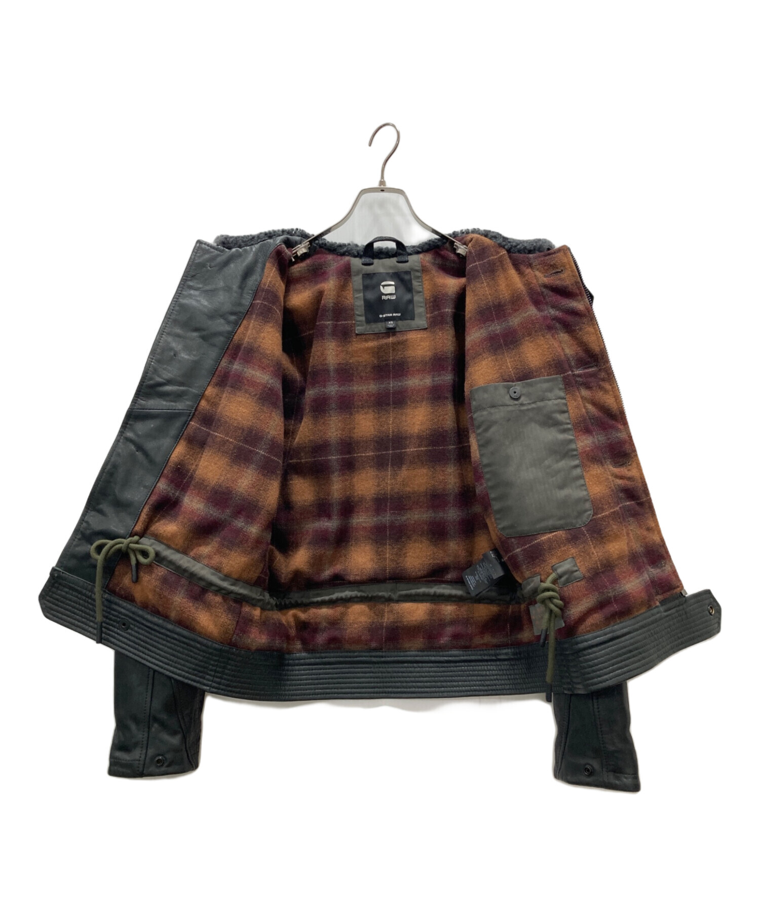 中古・古着通販】G-STAR RAW (ジースターロゥ) ボア襟レザーデニム 