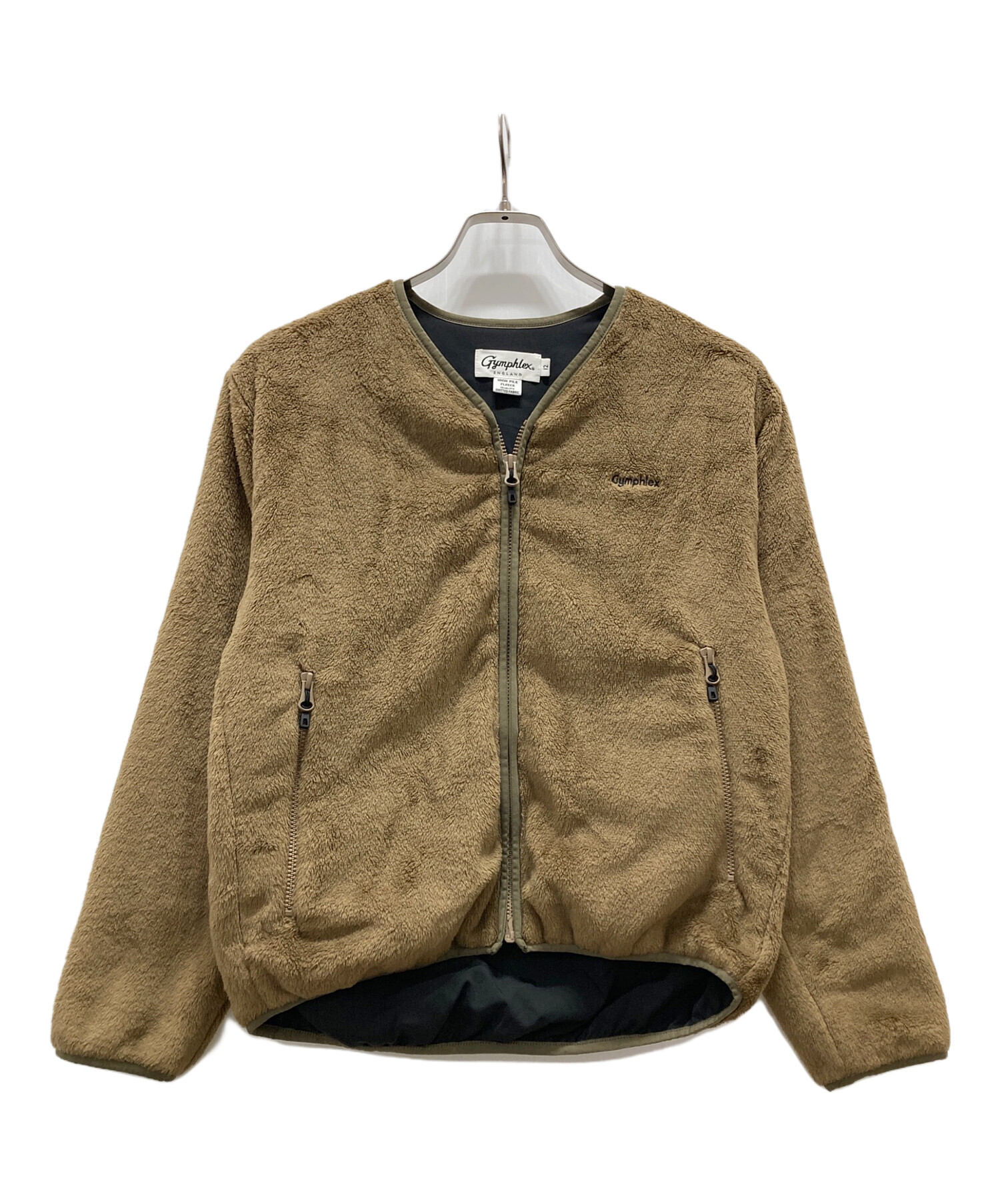 中古・古着通販】Gymphlex (ジムフレックス) ジップアップ ノーカラー 